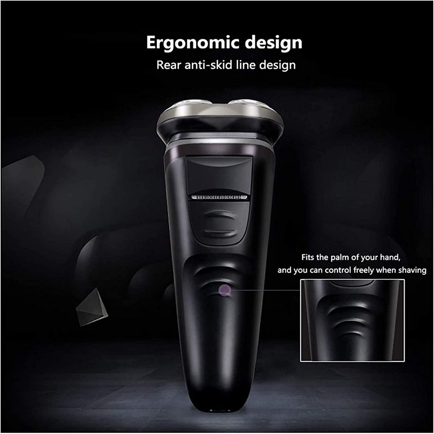 Premium Electric Razor for Men - Wet & Dry Shaver with IPX7 Waterproof Design, Rotary Beard Trimmer & Charging Adapter - Perfect for Travel, Gym & Daily Grooming Routine