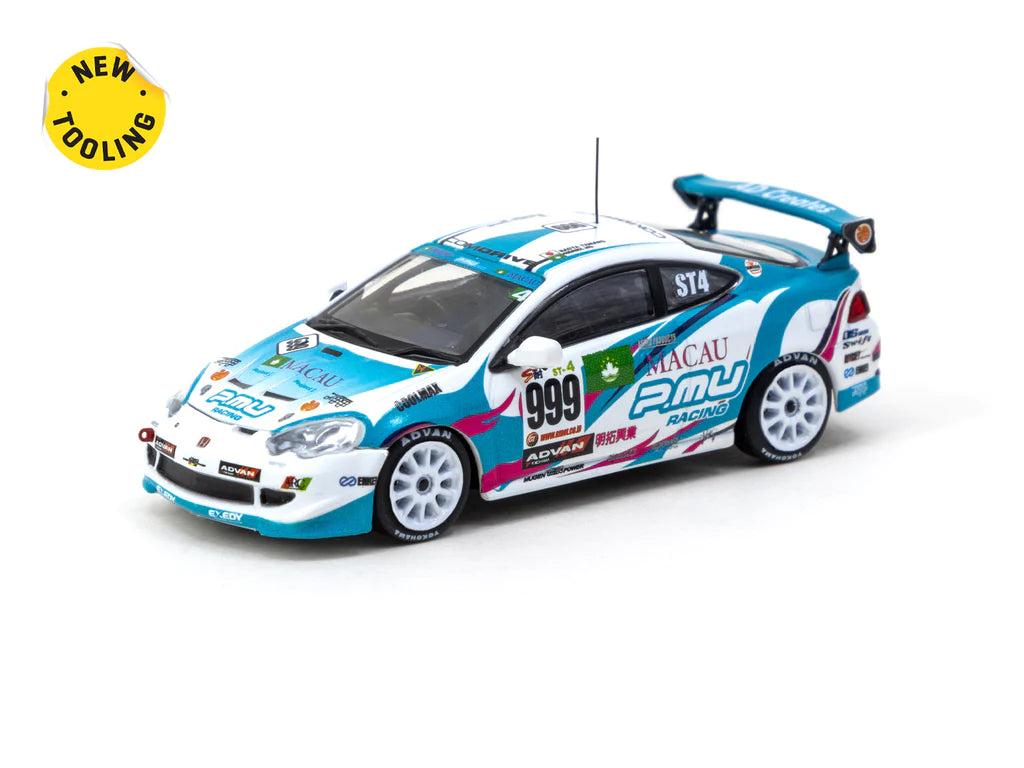 Tarmac Works 1:64 Scale Honda Integra Type R DC5 Super Taikyu Series 2006 ST4 Champion Diecast Model Car - Naoya Yamano & Henry Ho Edition - Collectible Racing Car for Display & Enthusiasts