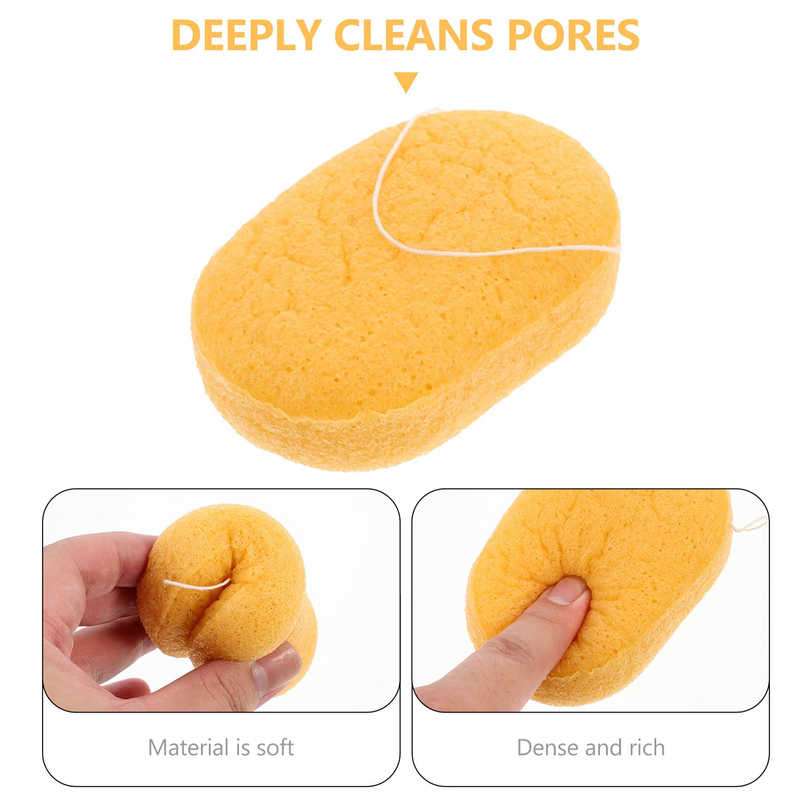 DOITOOL Natural Makeup Sponge & Volcanic Mud Facial Sponge - Exfoliating & Deep Pore Cleansing for Flawless Makeup Application & Skincare (Brown) | Perfect for Daily Beauty Routine, Travel & Professional Makeup Artists