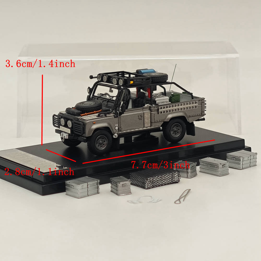 1:64 Scale SW Land Rover Defender 110 SUV Pickup Off-Road Vehicle Diecast Model Car - Premium Collectible for Display, Gifts & RC Car Enthusiasts | Home Office Decoration, Toy Car Collection Showcase