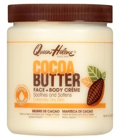 Queen Helene Cocoa Butter Face & Body Lotion for Dry Skin - 15 oz, Deep Moisturizing Cream with Vitamin E | Pack of 1 | Hydrating for Hands, Feet, Elbows & All Over Body Care