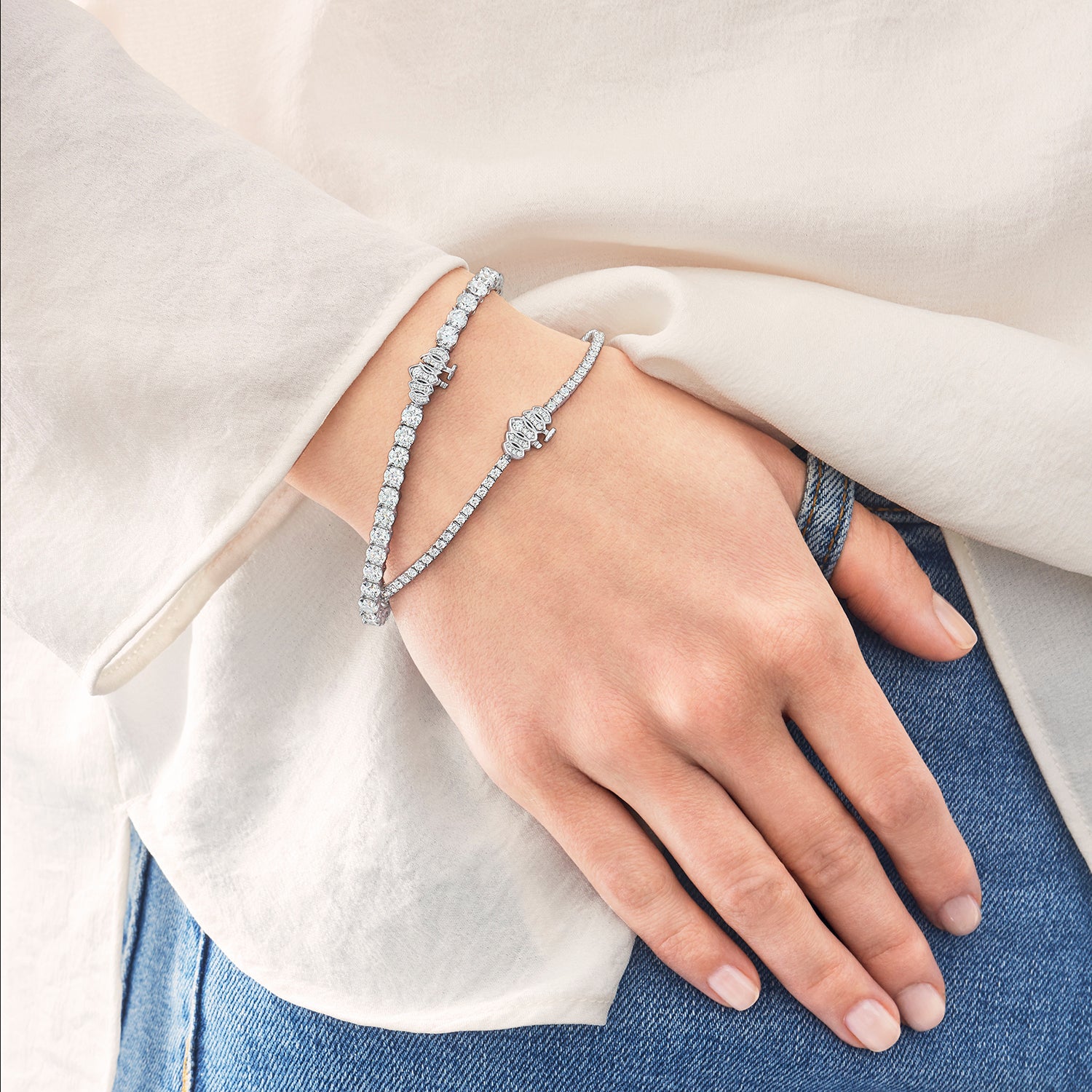 6.20ctw Diamond Tiara Line Bracelet for Women - Elegant Tennis Bracelet for Weddings, Parties & Special Occasions - 925 Sterling Silver Jewelry Gift
