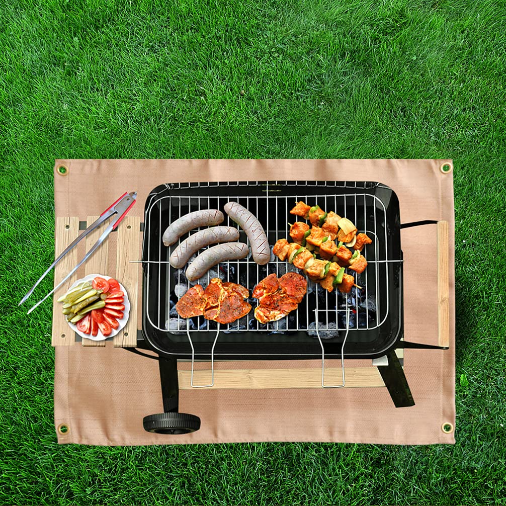2-Pack Fireproof BBQ Blanket - Heat Resistant Camping Mat, Fire Retardant Insulation Pad for Grilling, Picnics & Outdoor Cooking - Perfect for Backyard BBQs, Campfires & Emergency Fire Safety