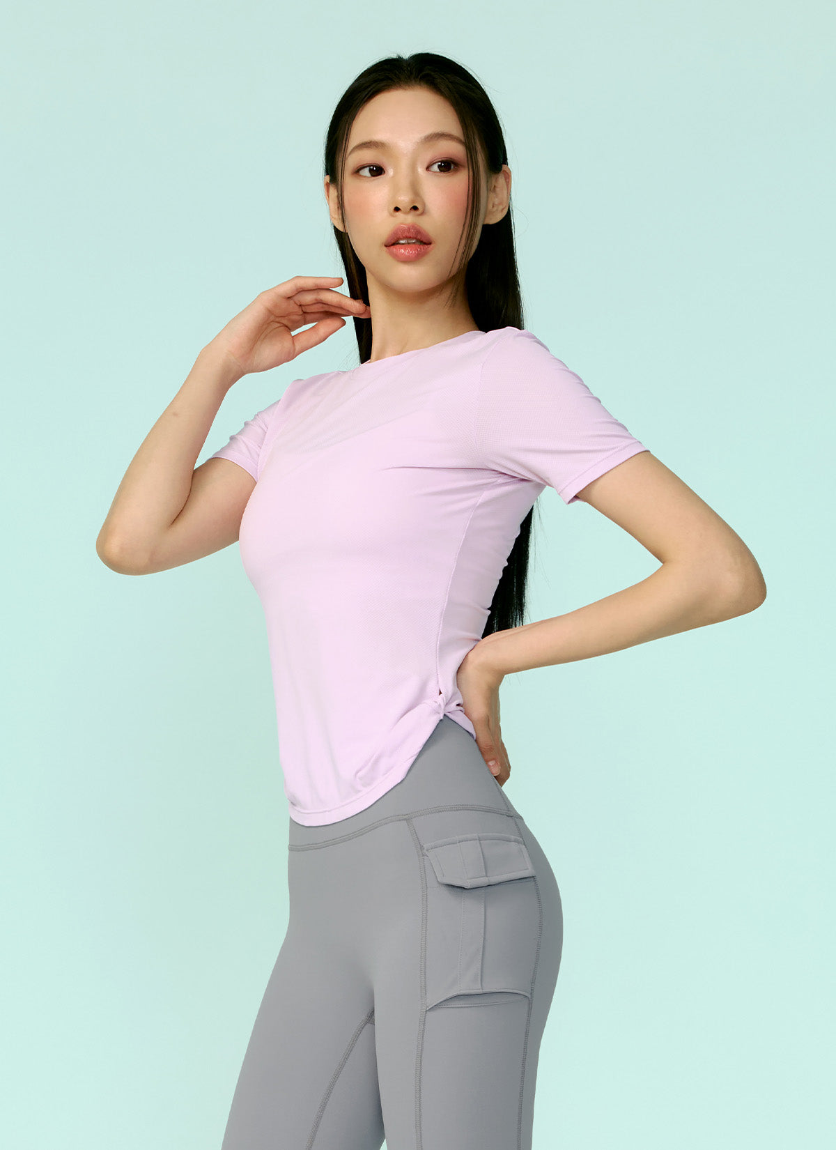 Breathable Air Mesh Side Twist Short Sleeve T-Shirt for Men - Perfect for Gym, Running & Outdoor Activities