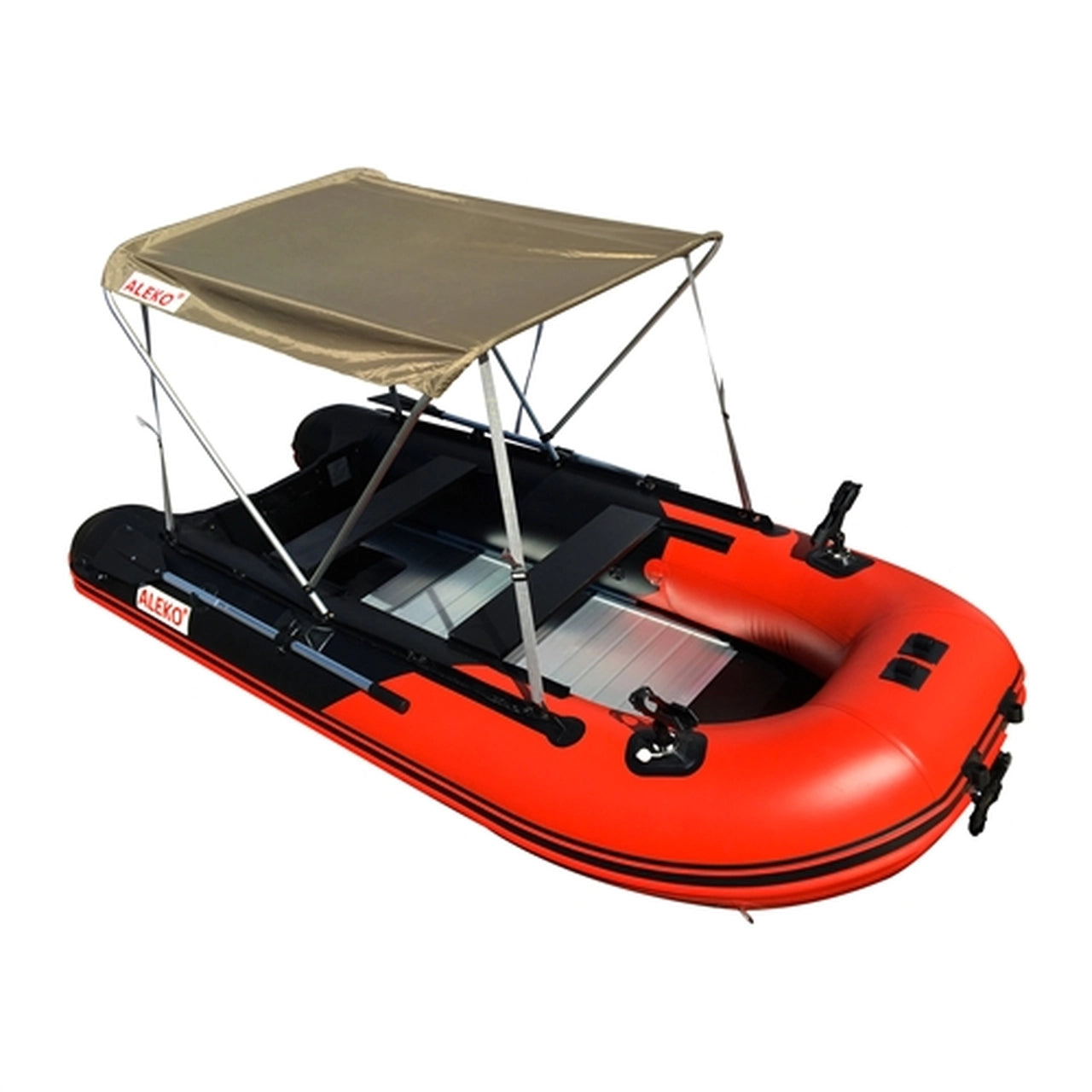 Aleko 8.5ft Boat Canopy Tent - Waterproof Sun Shelter for Inflatable Boats - Wheat Color - Perfect for Summer Boating, Fishing & Outdoor Water Activities