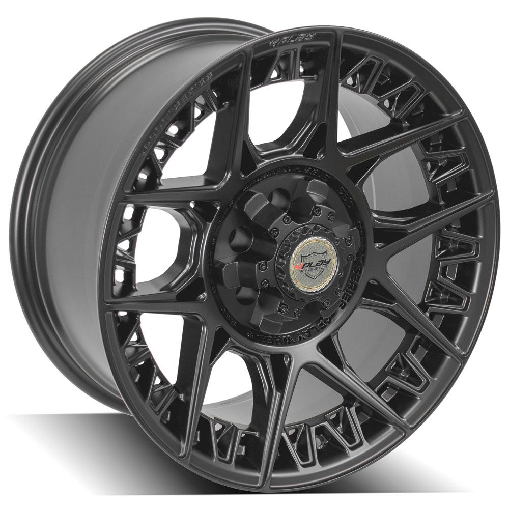 4Play Sport Series 4PS50 18x9.0 Satin Black Wheel - 6x120mm Bolt Pattern, 66.9mm Hub - Perfect for Off-Road, Truck & SUV Customization