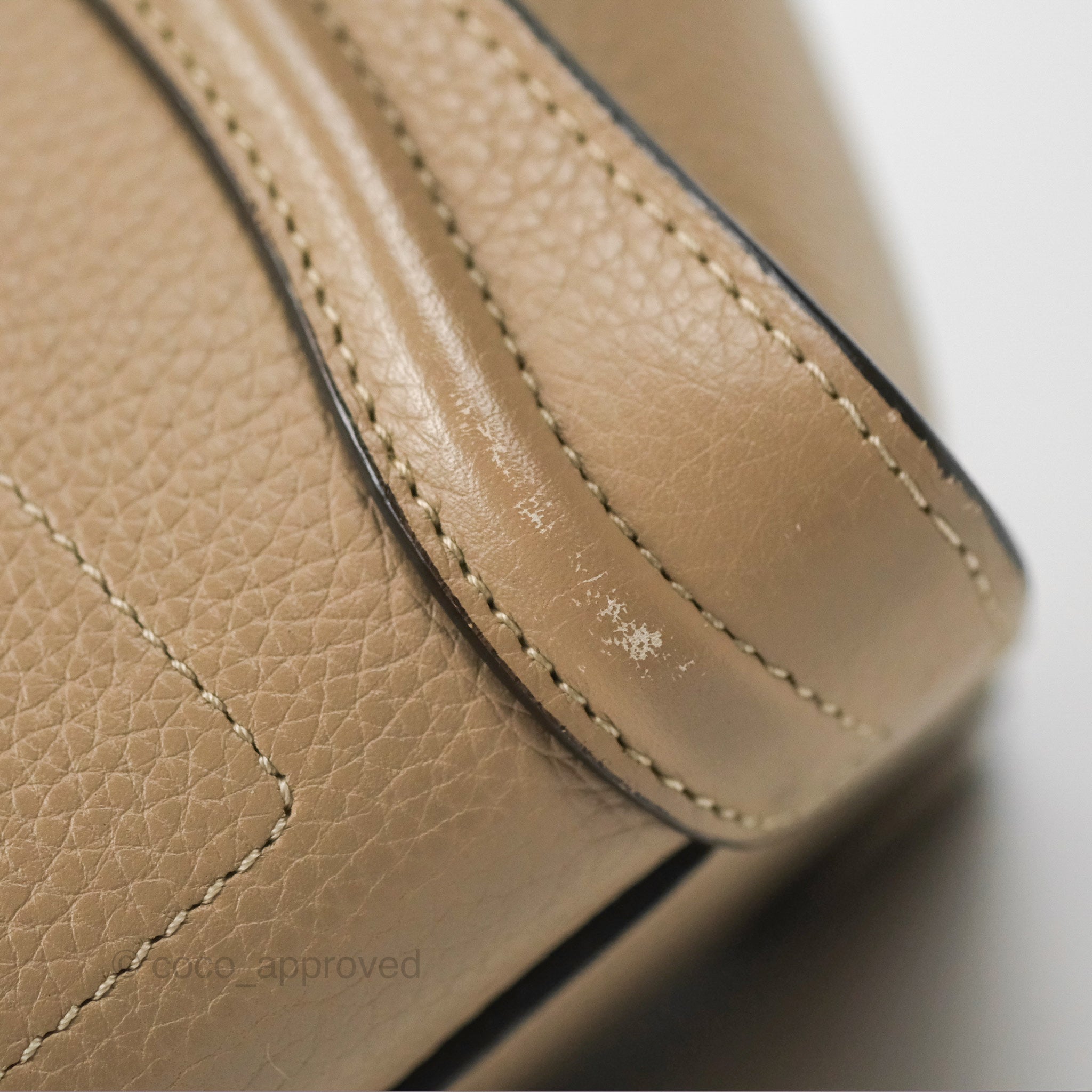Celine Nano Luggage Bag in Dune Drummed Calfskin Leather - Stylish Crossbody Purse for Women, Perfect for Work, Travel & Everyday Use