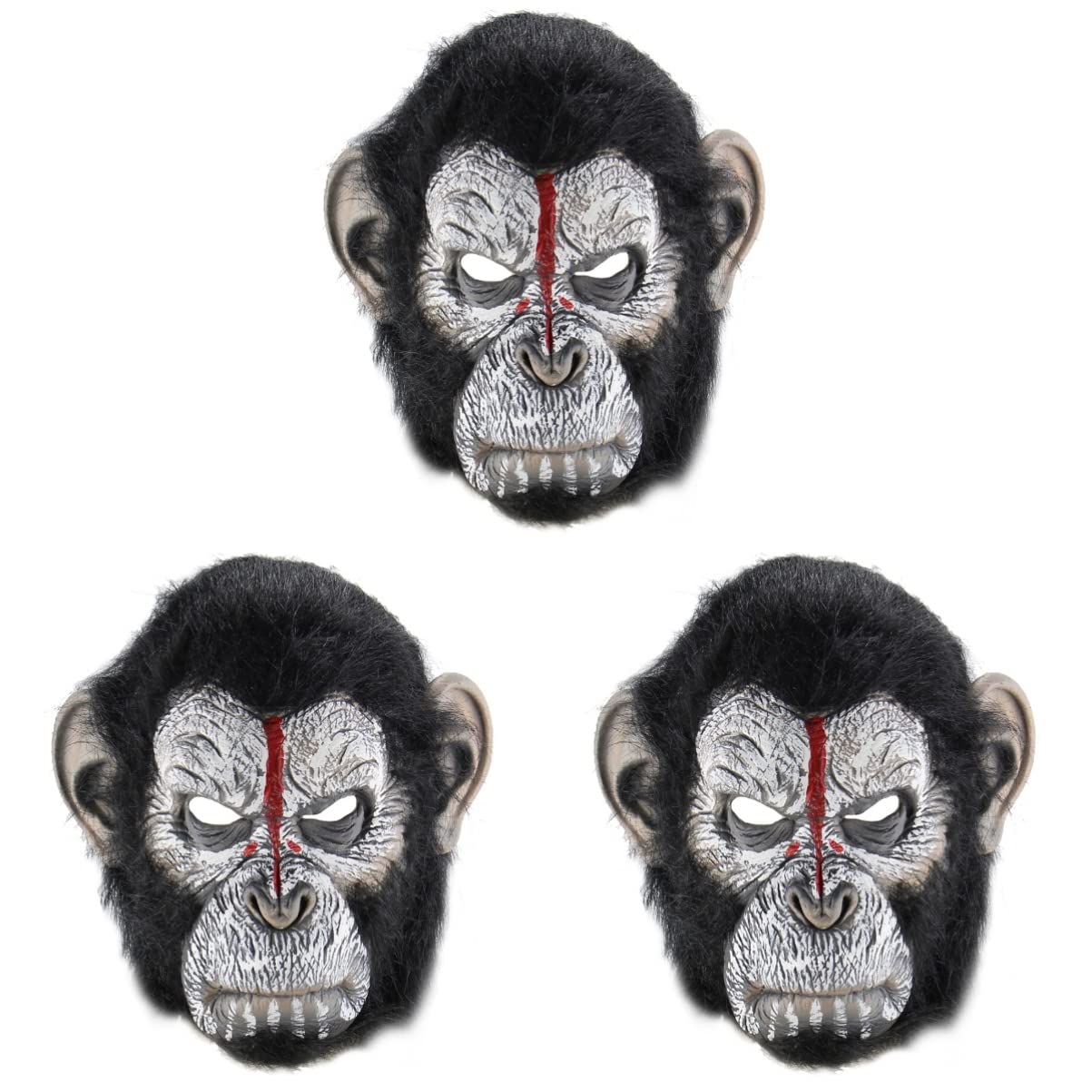 Abaodam 3-Pack Halloween Cosplay Mask Set - Scary Horror Masks for Halloween Party, Haunted House, Cosplay & Theatrical Performances