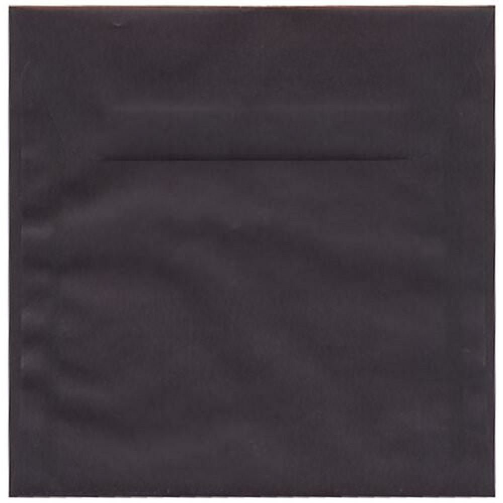JAM PAPER 6.5 x 6.5 Inch Square Translucent Vellum Envelopes - Charcoal Grey - Bulk Pack of 250 - Perfect for Wedding Invitations, Greeting Cards, and Business Correspondence