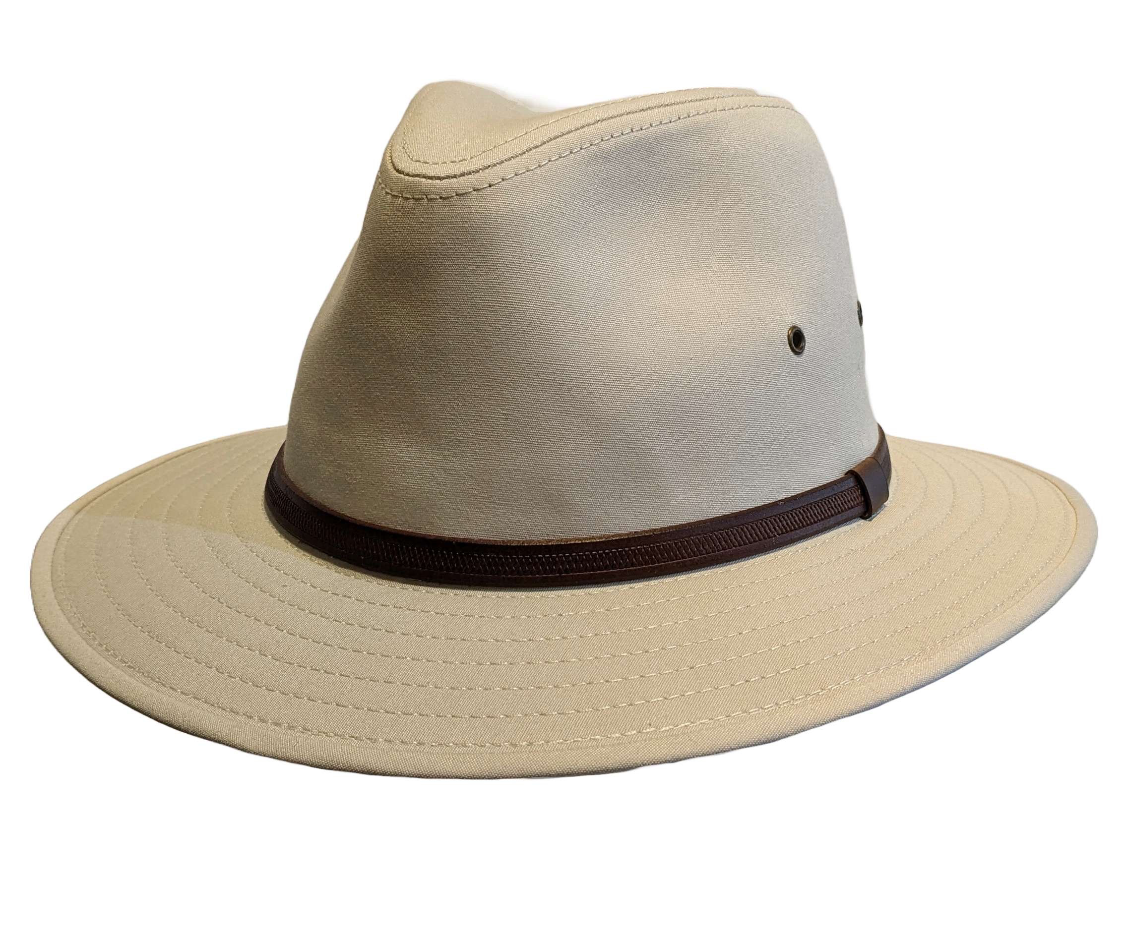 Avenel 100% Cotton Canvas Safari Fedora Hat for Men & Women - Natural Color Outdoor Adventure Sun Protection Hat for Hiking, Travel & Fashion