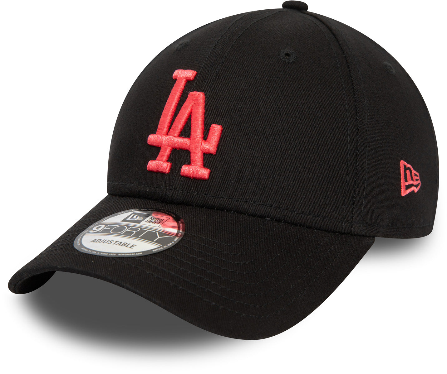 Los Angeles Dodgers New Era 9Forty League Essential Black Baseball Cap - Adjustable Snapback Hat for Men & Women - Perfect for Baseball Games, Streetwear Fashion & Sports Fans