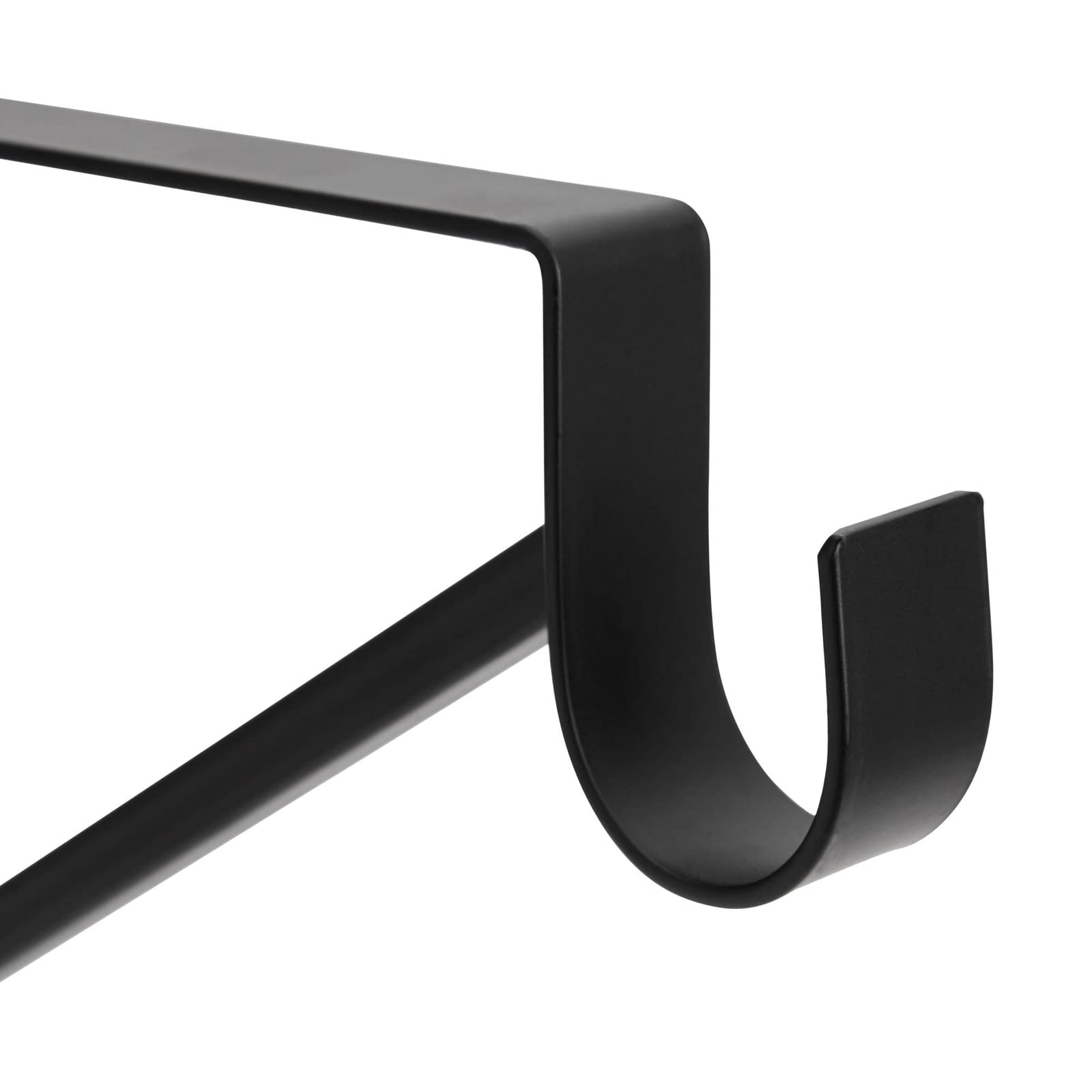 Okuna Outpost 4 Pack Black Metal Closet Shelf Bracket with Rod Holder - Heavy Duty Closet Organizer for Shelving & Home Storage (12.5 x 1 x 9.5 Inches) - Perfect for Bedroom Closet Organization, Laundry Room & DIY Home Improvement Projects