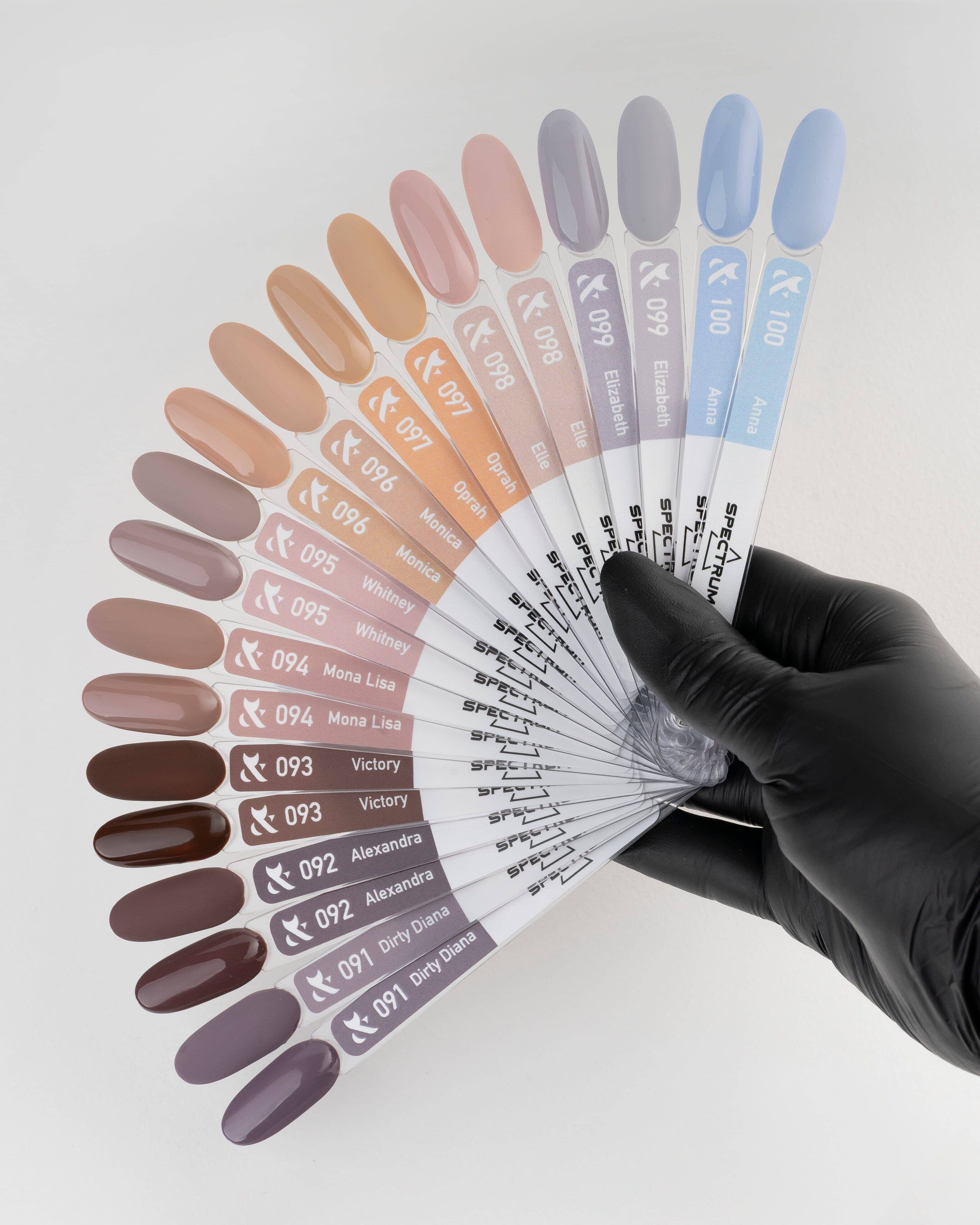 F.O.X Spectrum 081 120 Nail Polish Set - 7ml Bottles with Free Nail Tips | Perfect for DIY Manicures, Nail Art & Salon Use