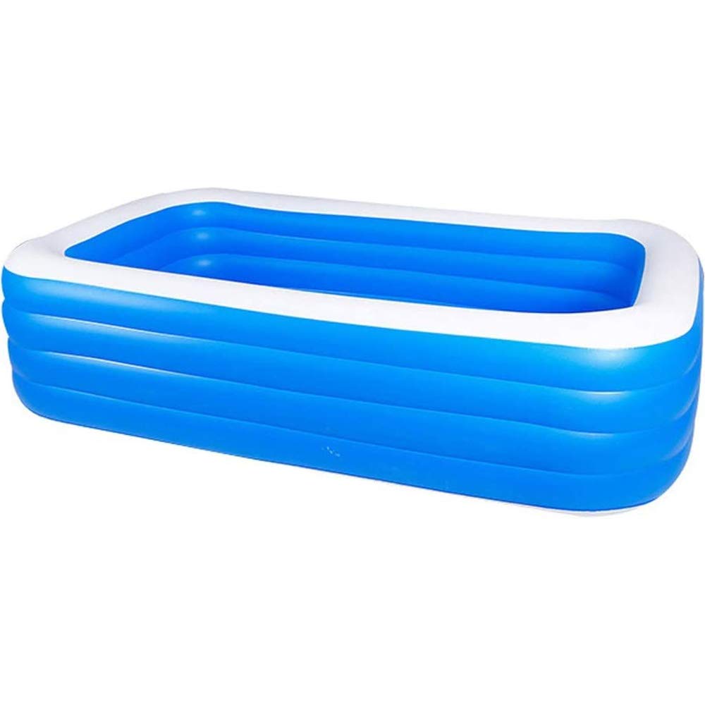**Large Inflatable Rectangle Pool - 260x160x75cm Family Swimming Pool for Summer Fun | Durable PVC Material for Outdoor & Indoor Use | Perfect for Garden, Backyard, and Pool Parties**