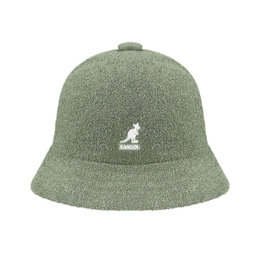 KANGOL BERMUDA CASUAL 0397BC Bucket Hat - Oil Green | Summer Outdoor Sun Protection Hat for Beach, Hiking & Travel