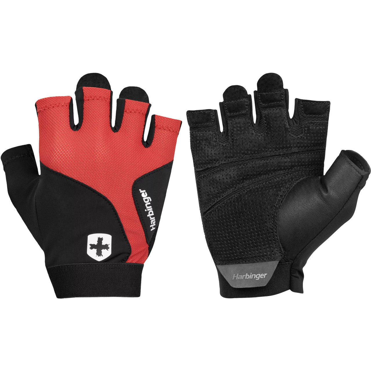 Harbinger Unisex Flexfit Gloves 2.0 - Breathable Weightlifting & Gym Gloves for Men & Women (Red) - Perfect for CrossFit, Powerlifting & Workout Training