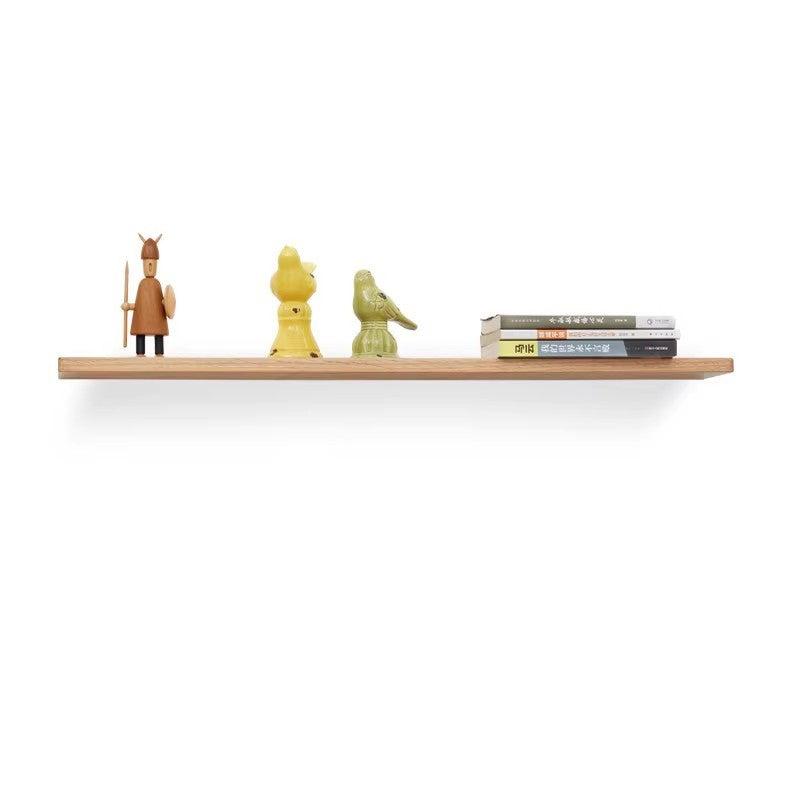 Solid Oak & Black Walnut Wood Wall Shelf - Rustic Bookcase for Home & Office - Perfect for Displaying Books, Decor & Plants in Living Room, Bedroom or Study