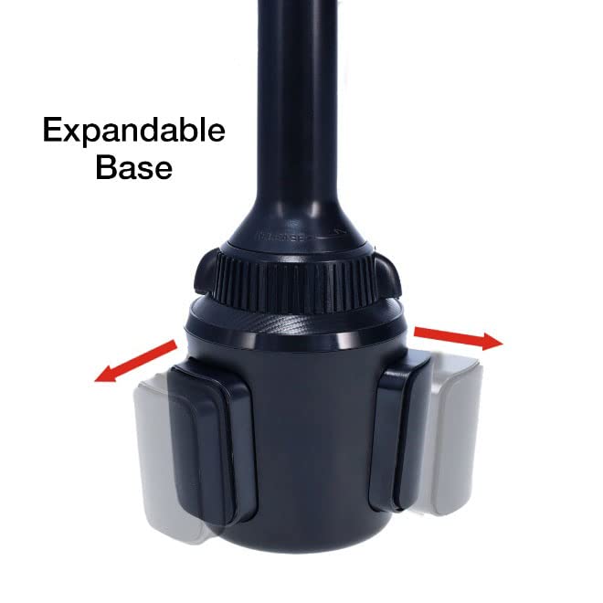 Cummins Cup Car Phone Holder - Adjustable Truck Phone Mount for Cell Phones - Black - Perfect for Commuting and Road Trips