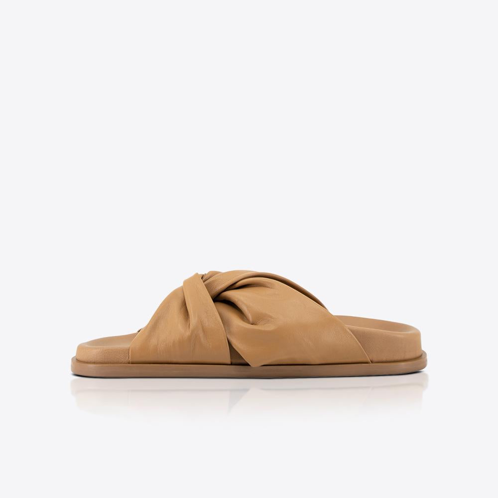 Elise Comfortable Tan Footbed Sandals for Women - Perfect for Beach, Vacation & Summer Outfits