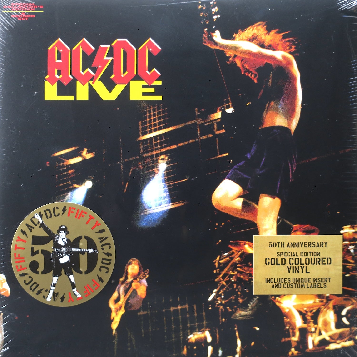 AC/DC 'Live 1992' Anniversary Edition Gold Vinyl 2LP Record - Limited Collector's Item for Music Enthusiasts & Vinyl Collectors - Perfect for Home Listening, Gifts, and Music Collections