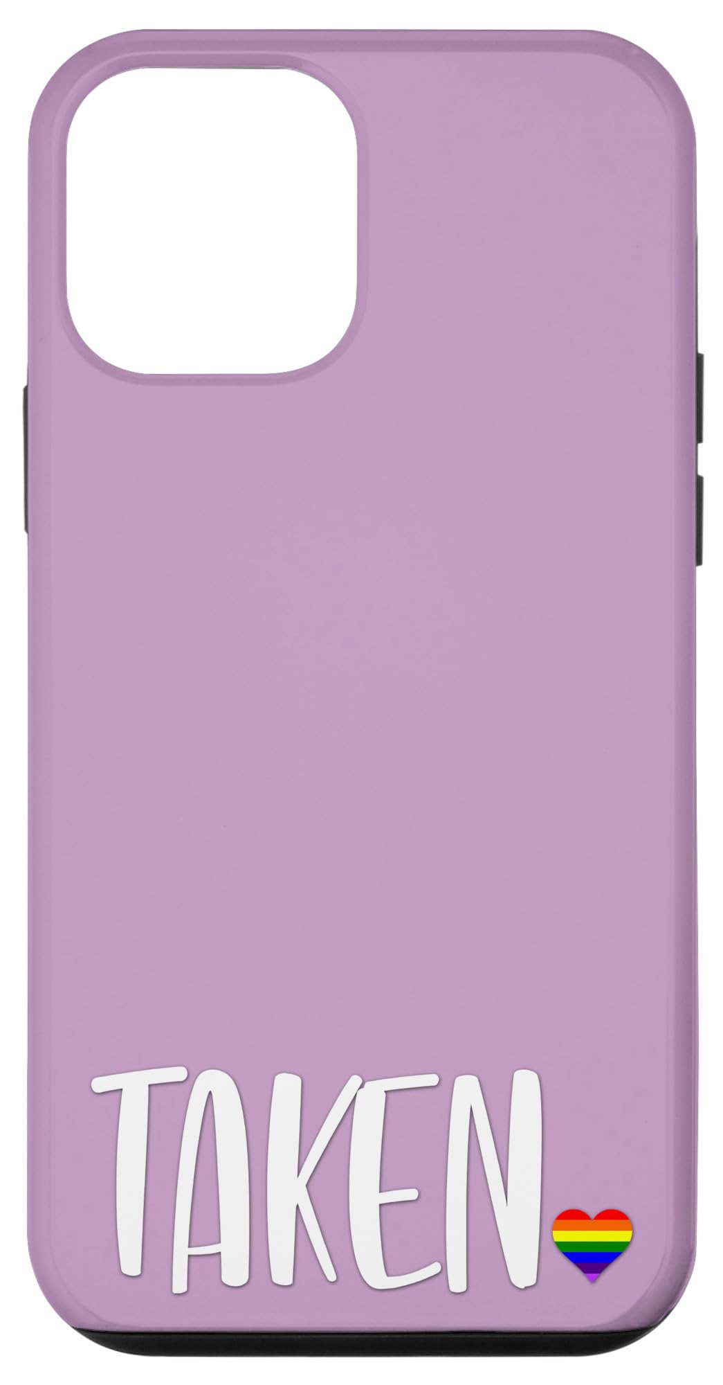 iPhone 12 Mini Case - Purple Rainbow Heart Design for LGBTQ Pride & Valentine's Day | Protective Phone Cover for Daily Use, Parties & Celebrations
