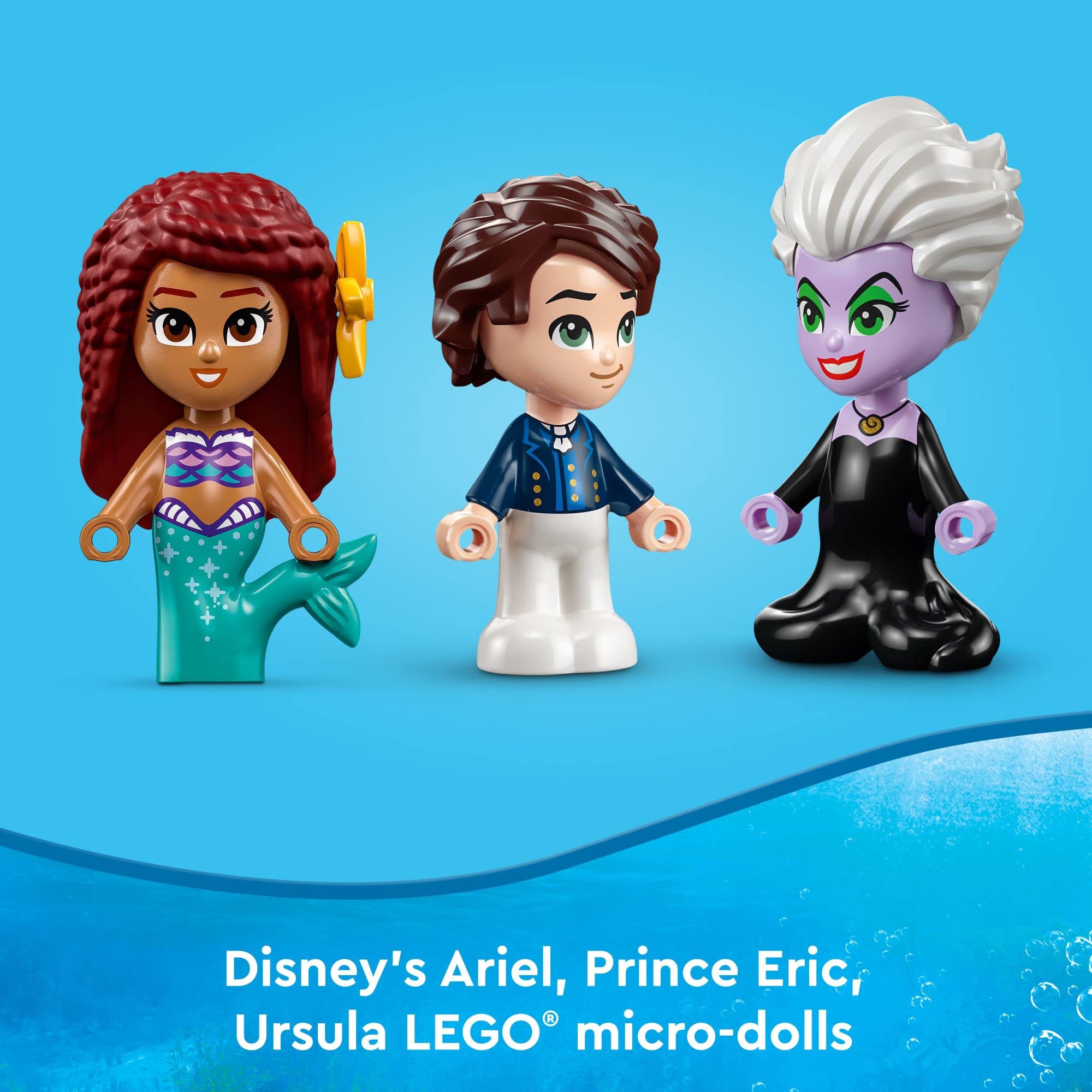 LEGO Disney The Little Mermaid Story Book 43213 Building Set - Ariel, Prince Eric & Ursula Micro-Dolls | Disney Princess Toy for Kids Ages 5+ | Perfect Birthday Gift, Creative Play & Disney Collection Display