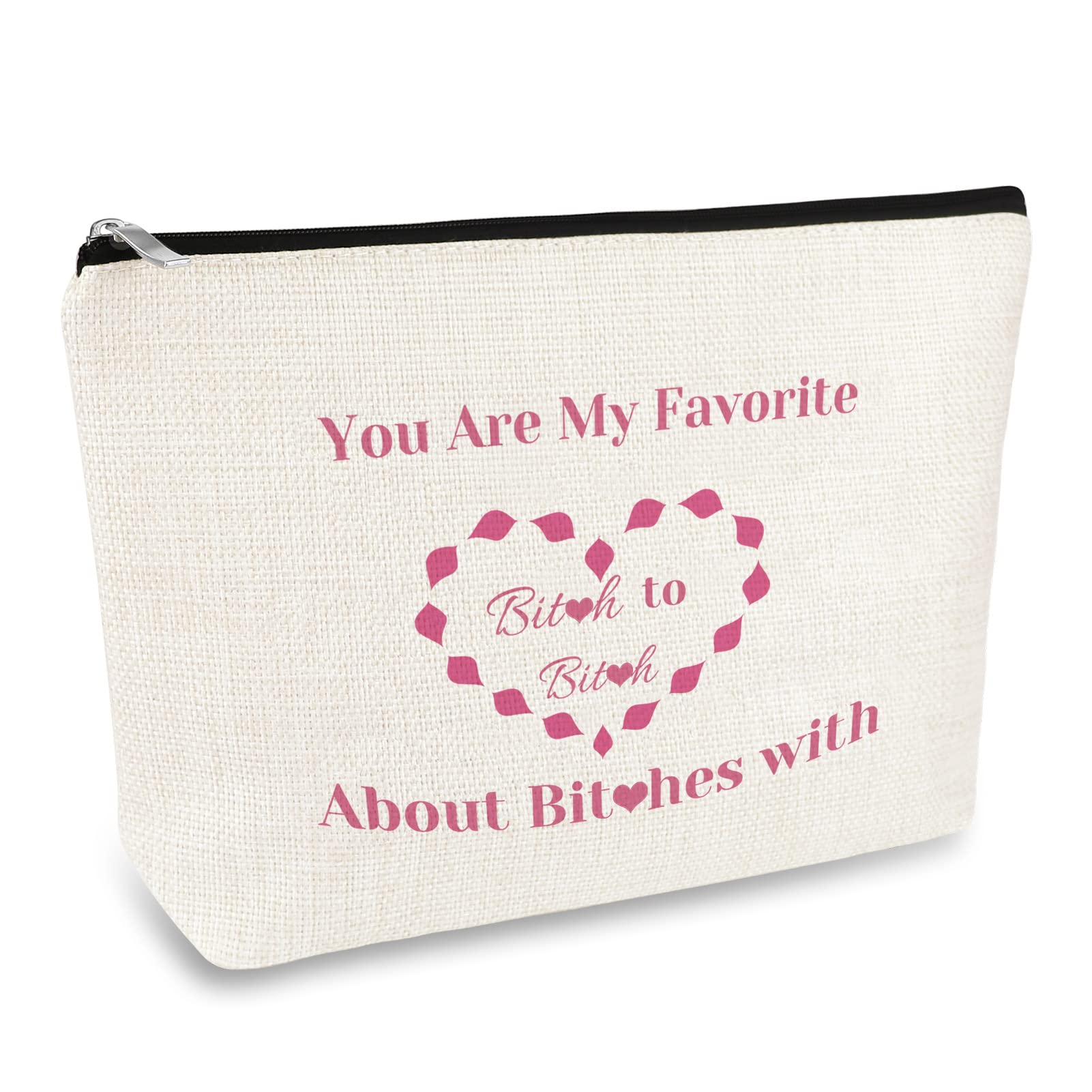 Best Friend Gift for Women - Cute Makeup Bag for Her, BFF, Sister | Birthday, Christmas, Wedding, Graduation Gifts | Cosmetic Pouch for Travel, Daily Use & Special Occasions