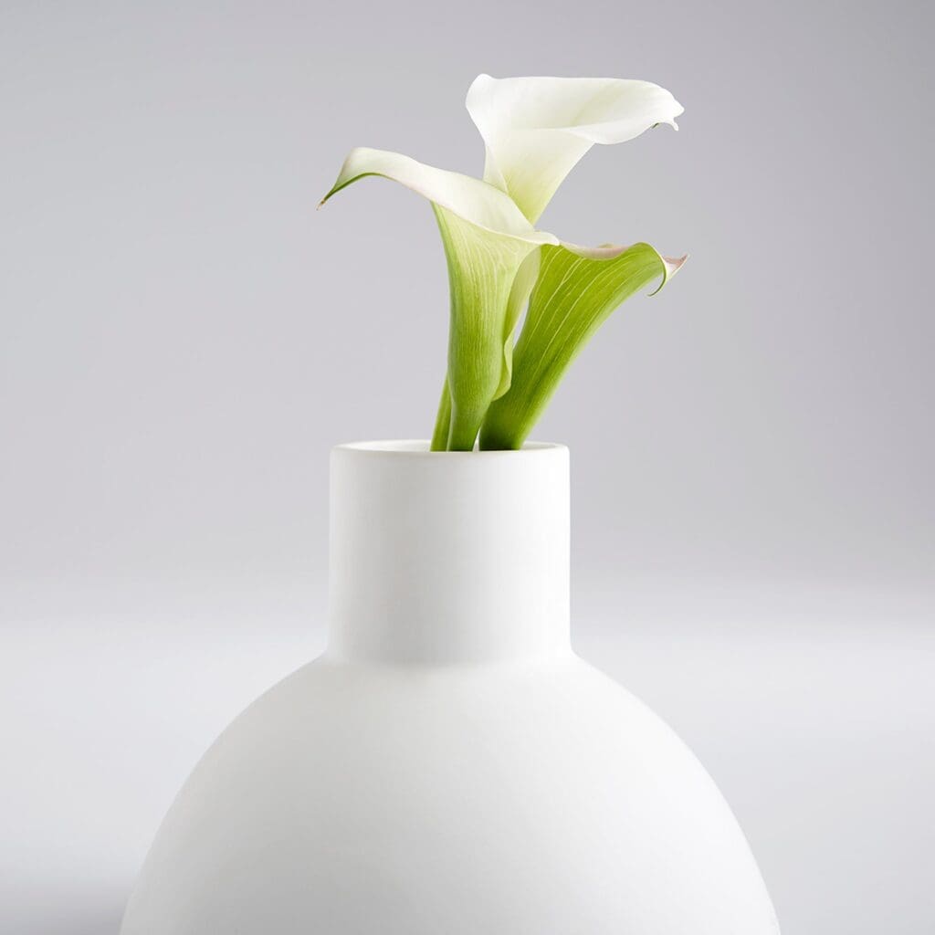 Cyan Design 10826 Purezza Vase - Small White Ceramic Vase for Home Decor, Wedding Centerpieces & Floral Arrangements