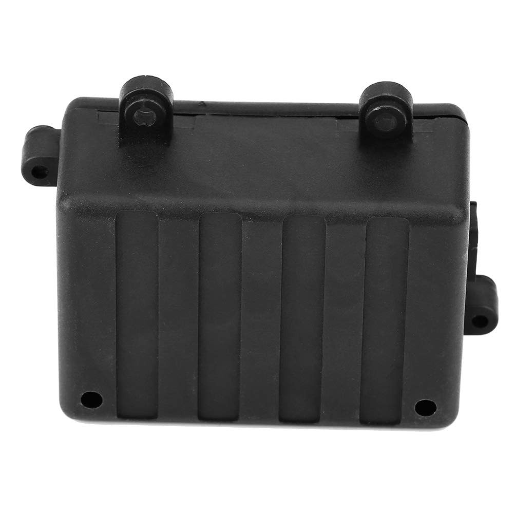 Waterproof Receiver Box for 1/10 RC Crawler - Black Plastic ESC Radio Receiver Case Compatible with SCX10 90027 SCX10 - Perfect for Off-Road RC Vehicle Protection & Water Resistance