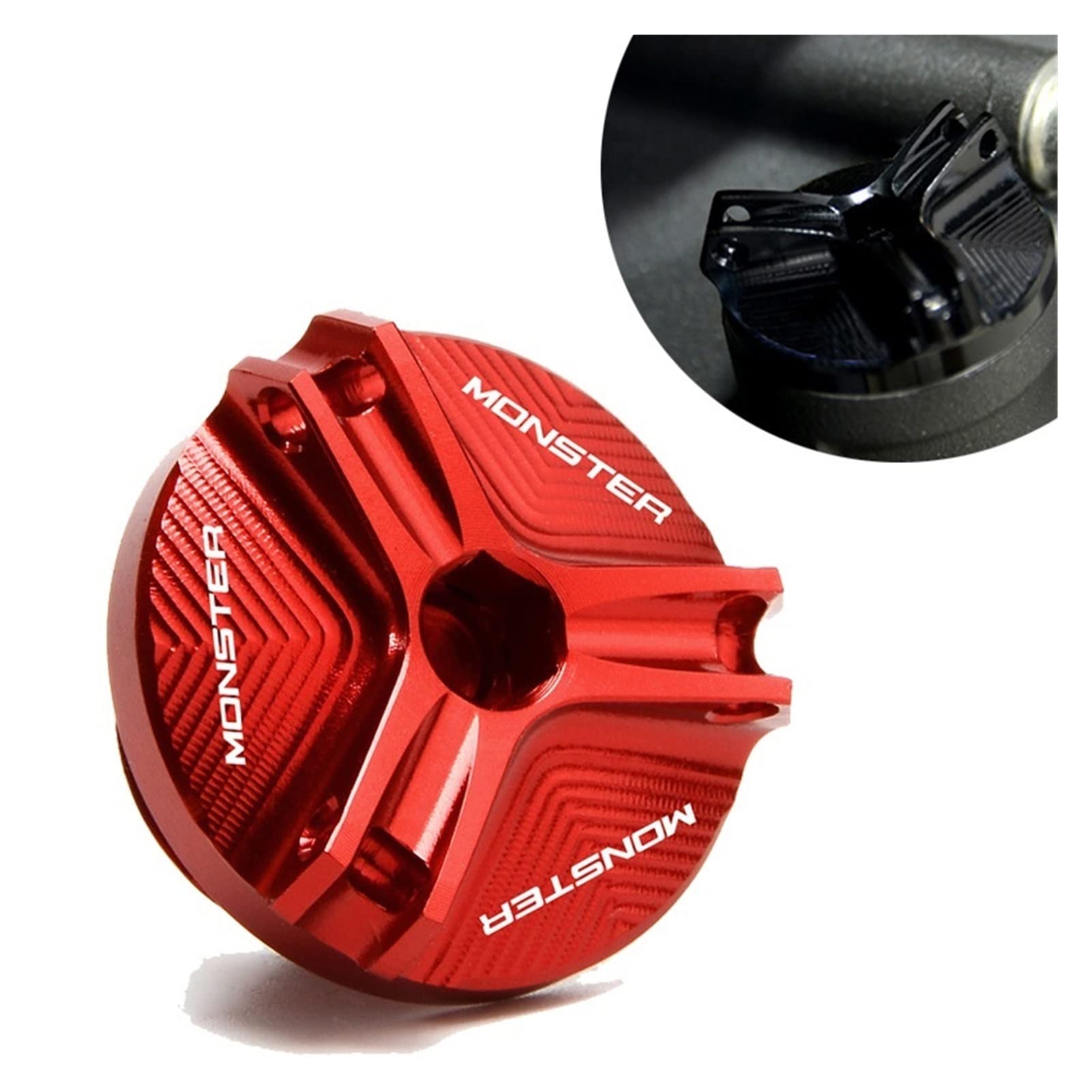 Ducati MONSTER 696 796 797 821 1100 EVO MULTISTRADA 1200/S Motorcycle Aluminum Engine Plug Cover Oil Filler Cap - High Performance Black Replacement Part for Enhanced Engine Protection & Style Upgrade