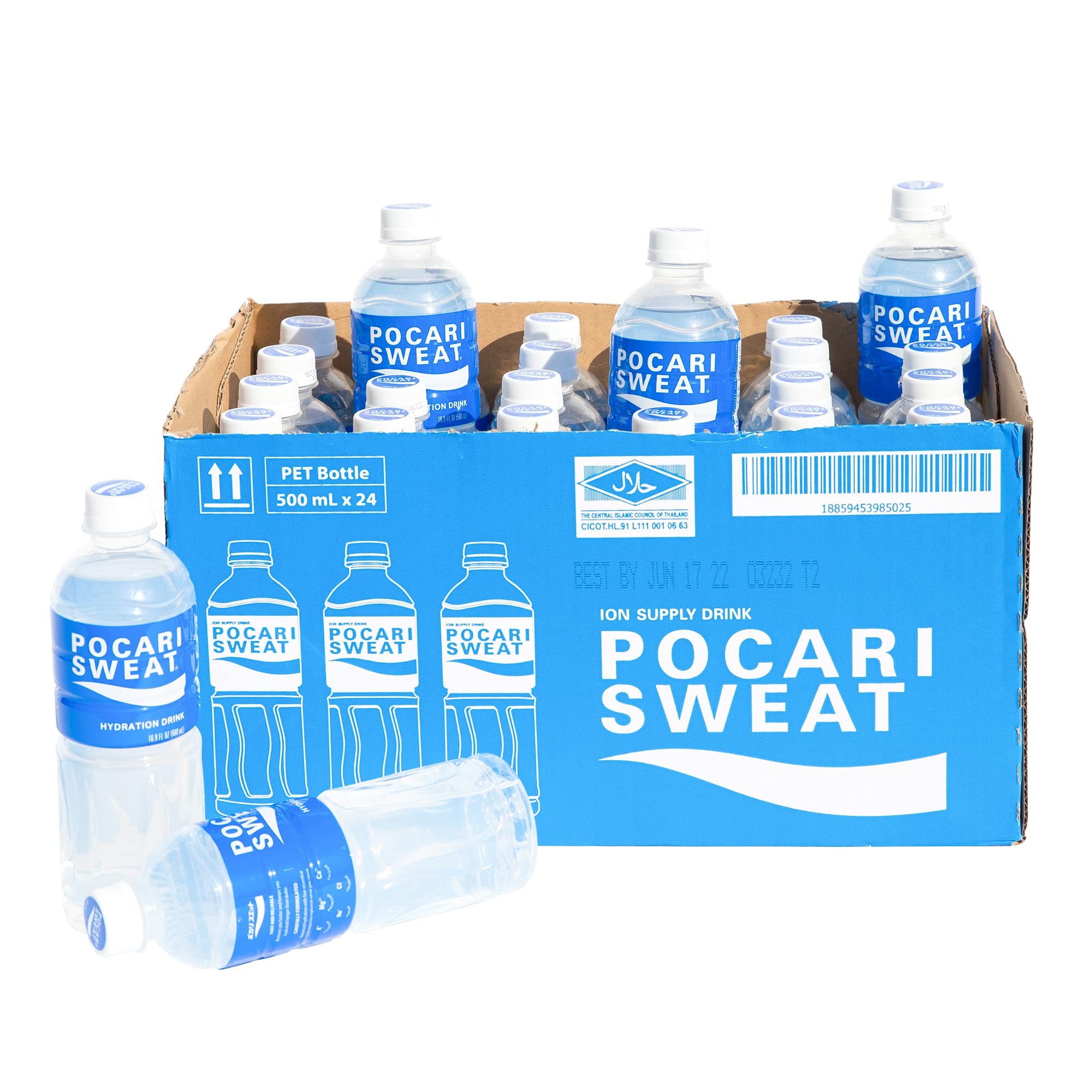 Pocari Sweat 24-Pack Electrolyte Sports Drink - Rehydration for Athletes, Workout & Daily Hydration | Ideal for Gym, Running, Hiking & Hot Weather Recovery