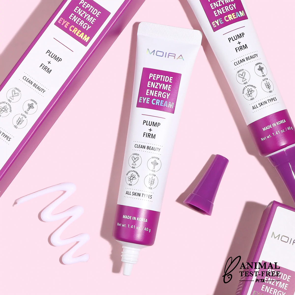 Best Peptide Enzyme Energy Eye Cream for Dark Circles & Wrinkles - Anti-Aging & Hydrating Eye Treatment for Day & Night Use