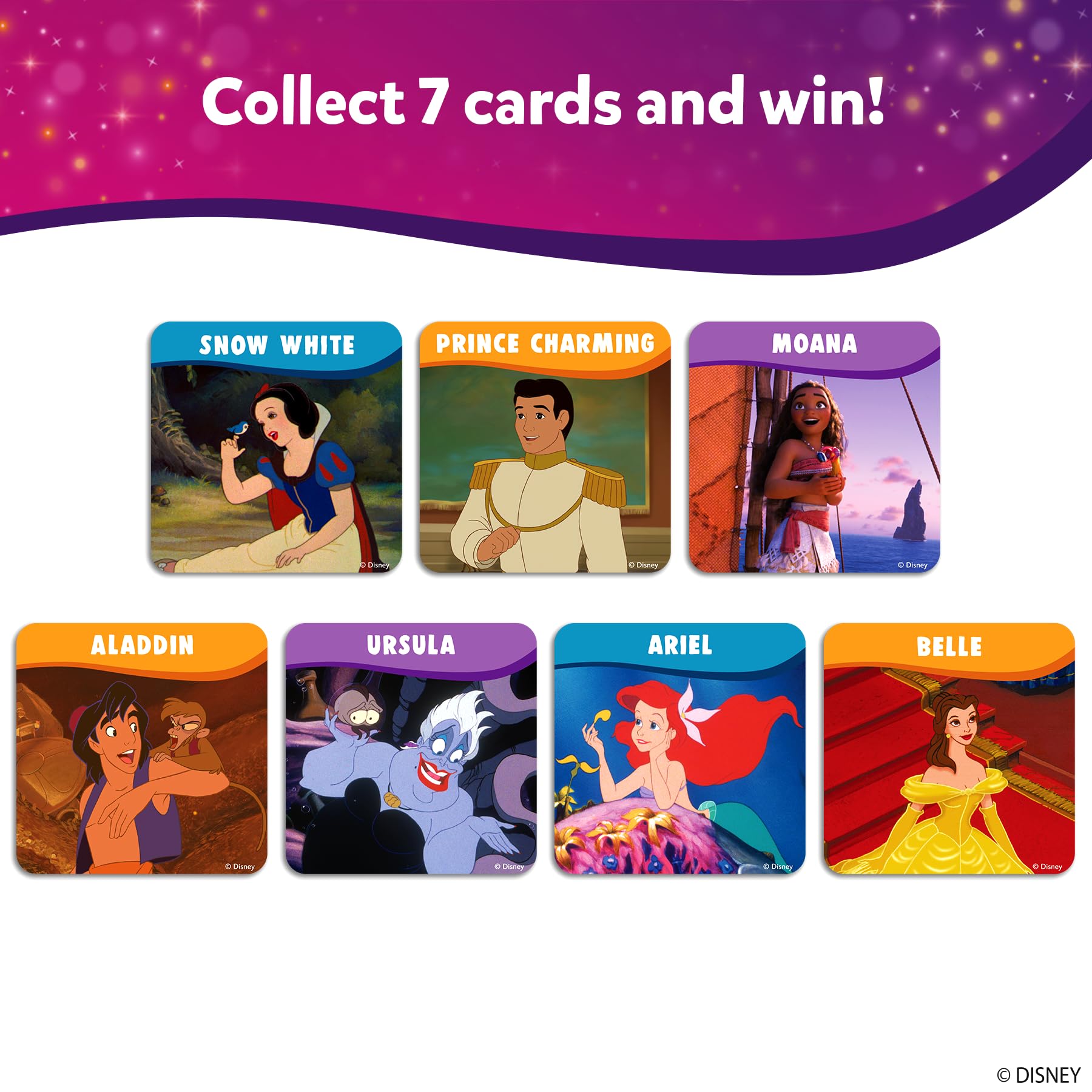 Disney Princess Guess in 10 Junior Card Game for Kids Ages 3-6 - Fun Family Board Game with Cinderella, Ariel & Jasmine - Perfect Birthday Gift & Travel Game for Girls & Boys