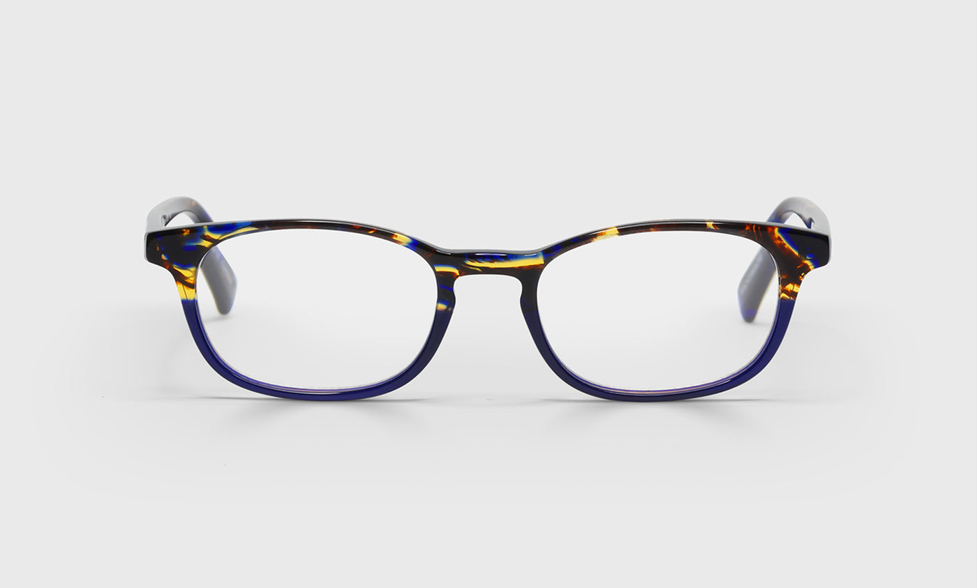On Board Color 50 Tortoise & Navy Acetate Eyeglass Frames - Lightweight & Durable for Work, Reading & Fashion