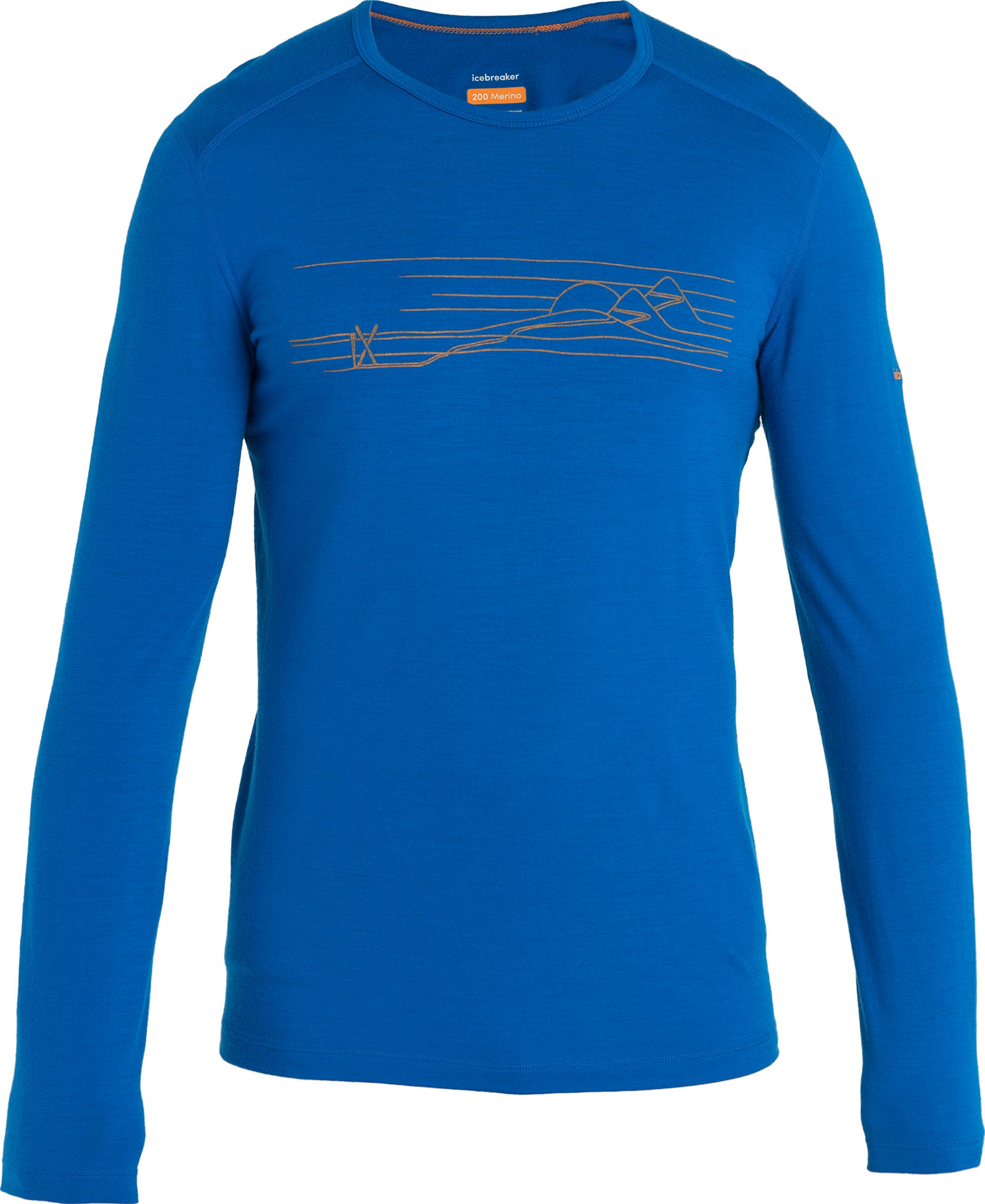 200 Oasis Men's Long Sleeve Crew Neck Baselayer Top - Moisture Wicking Thermal Underwear for Hiking, Running & Cold Weather Activities