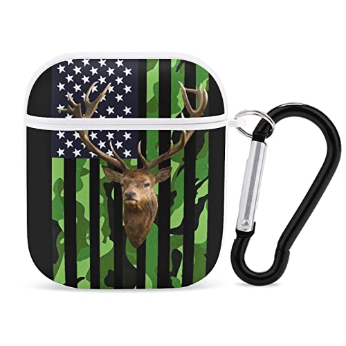Deer Camo Camouflage American Flag Hunting Green