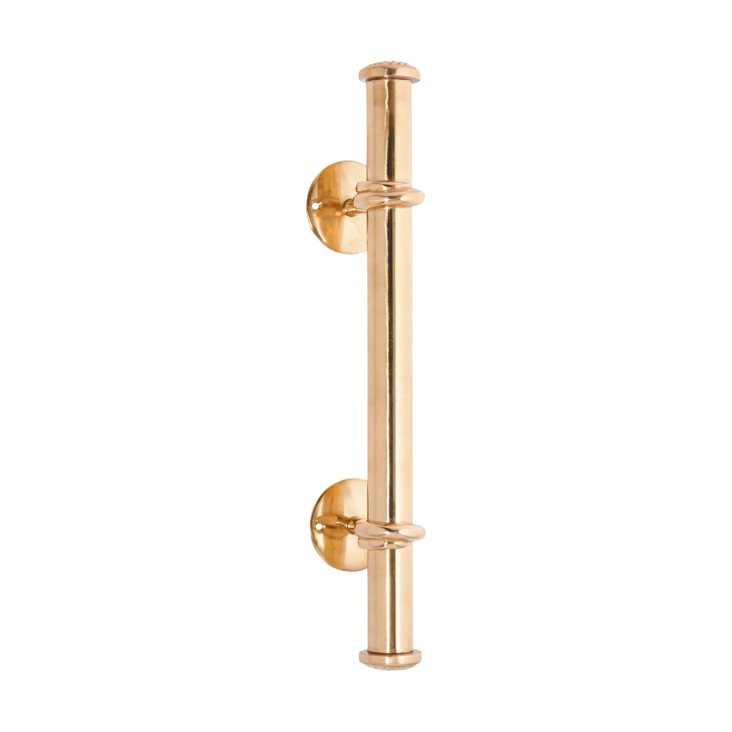 Polished Brass 2926 Pull Handle Bar - 420mm Height x 92mm Projection - Perfect for Cabinet Doors, Drawers & Furniture Hardware Installation