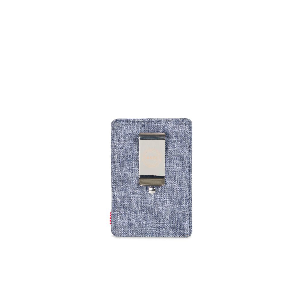 Herschel Raven Wallet - Dark Chambray Crosshatch RFID Blocking Slim Bifold Wallet for Men | Travel, Everyday Carry & Business Use