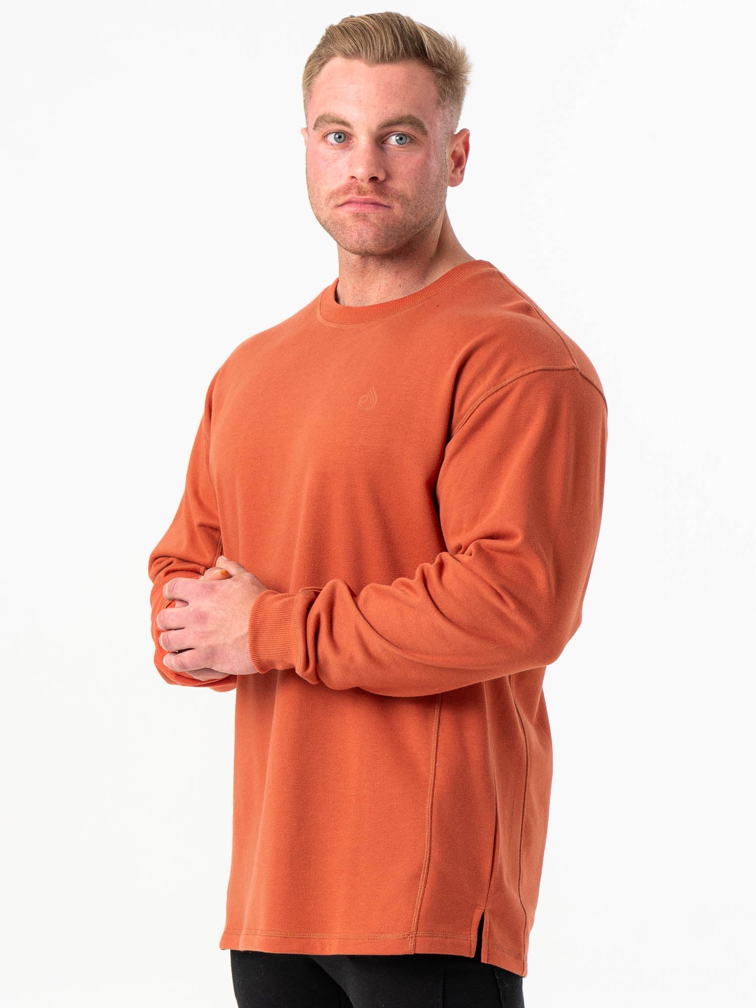 Force Crew Neck T-Shirt for Men - Soft Cotton Comfort Fit Tee in Terracotta | Casual Wear, Gym, Lounge & Everyday Outfits