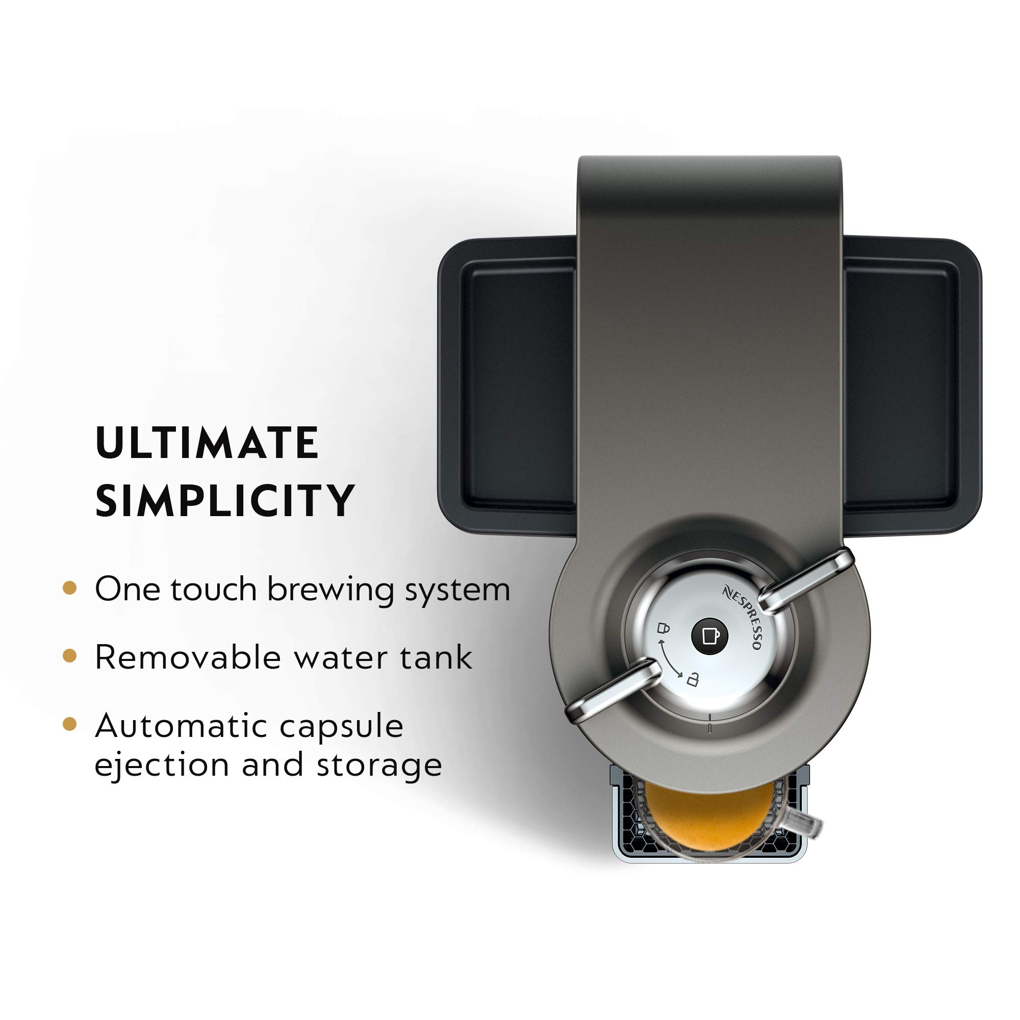De'Longhi Nespresso Vertuo Coffee & Espresso Machine with 54oz Capacity - Titan Gray | Perfect for Home & Office Brewing