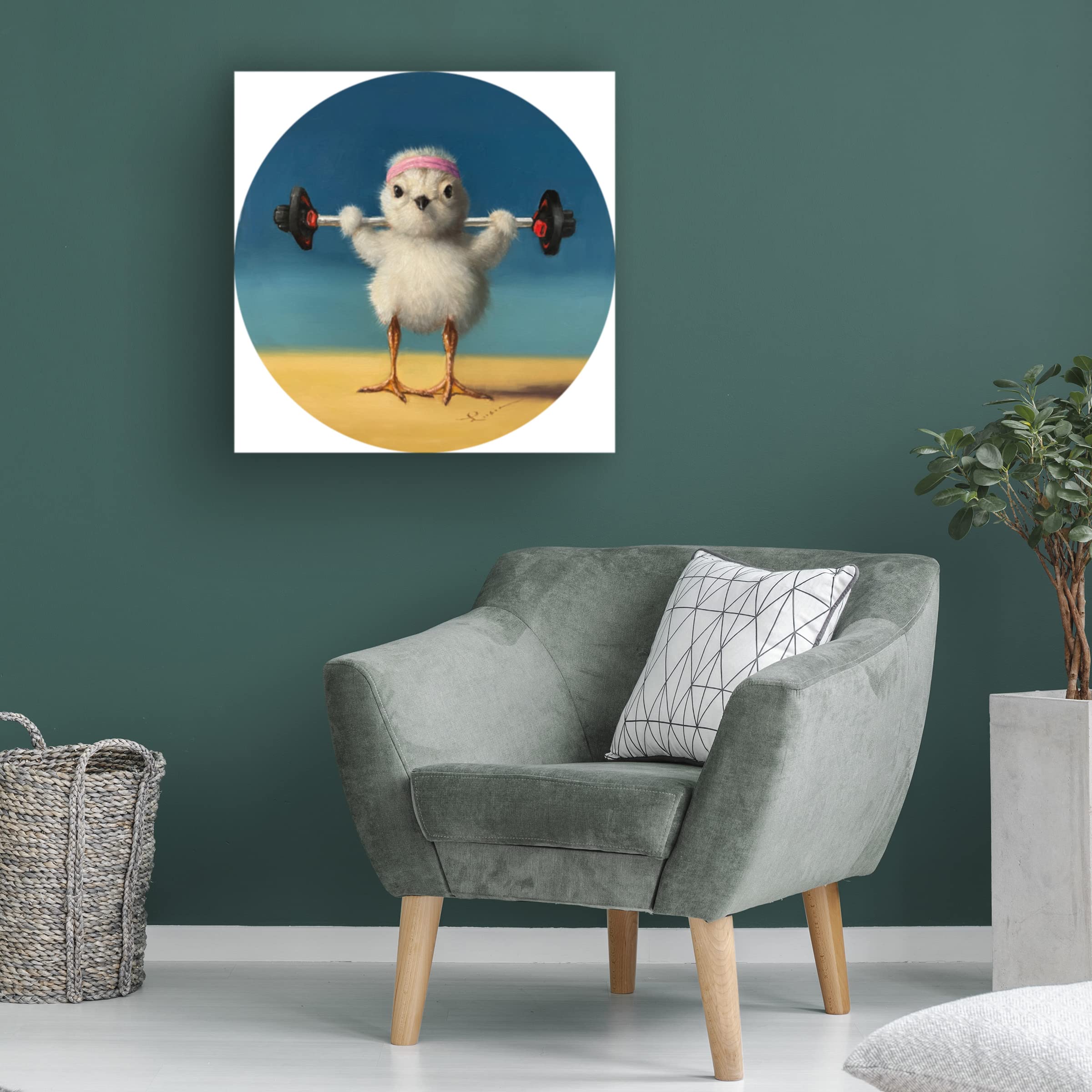 Lucia Heffernan 'Feather Weight Two' Canvas Wall Art - Modern Home Decor for Living Room, Bedroom & Office - Handmade Fine Art Painting for Interior Design