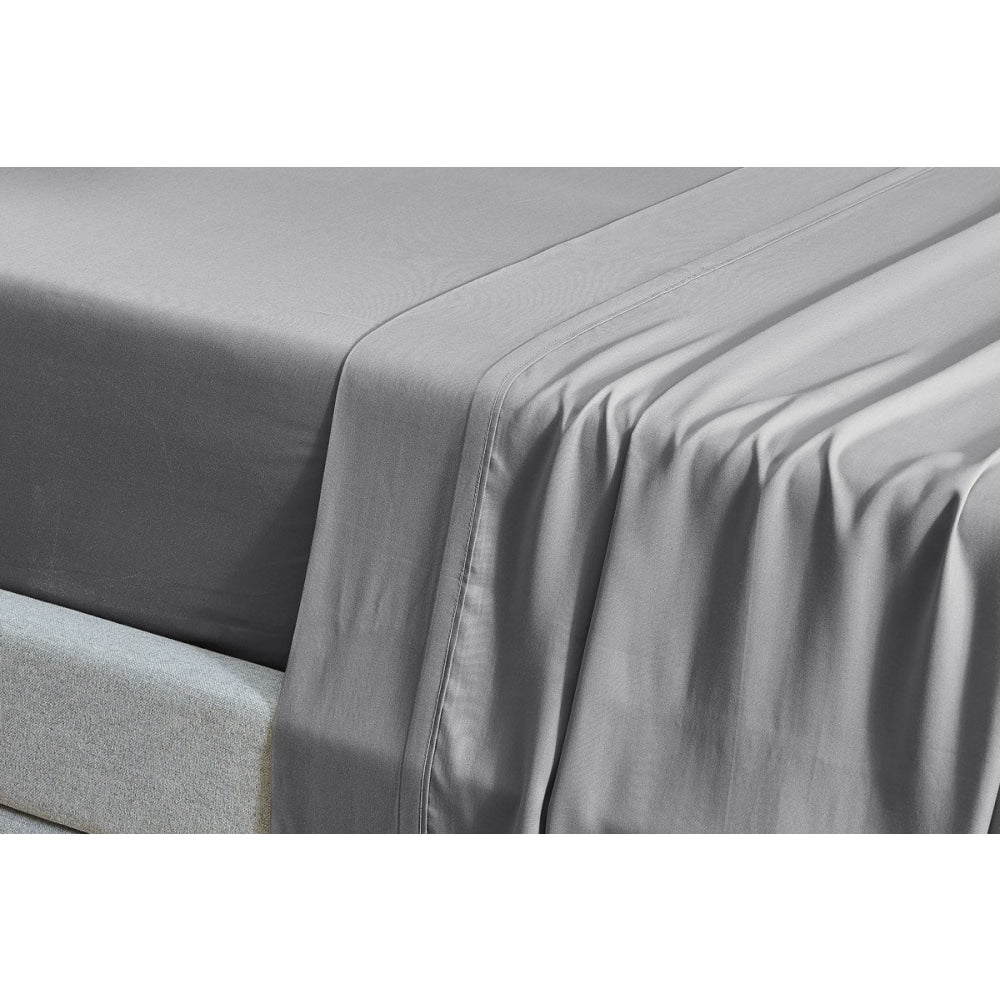 100% Natural Bamboo Bed Sheet Set - Queen Size, Silver Gray - Ultra Soft & Breathable for All-Season Comfort - Perfect for Hot Sleepers & Eco-Friendly Home Decor