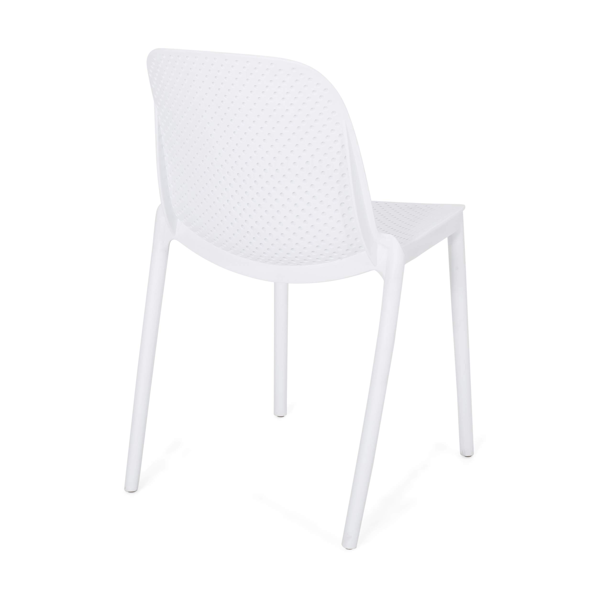 Christopher Knight Home 312243 Raevyn Outdoor Dining Chairs (Set of 2) - Weather-Resistant White Patio Furniture for Garden, Poolside & Backyard Dining