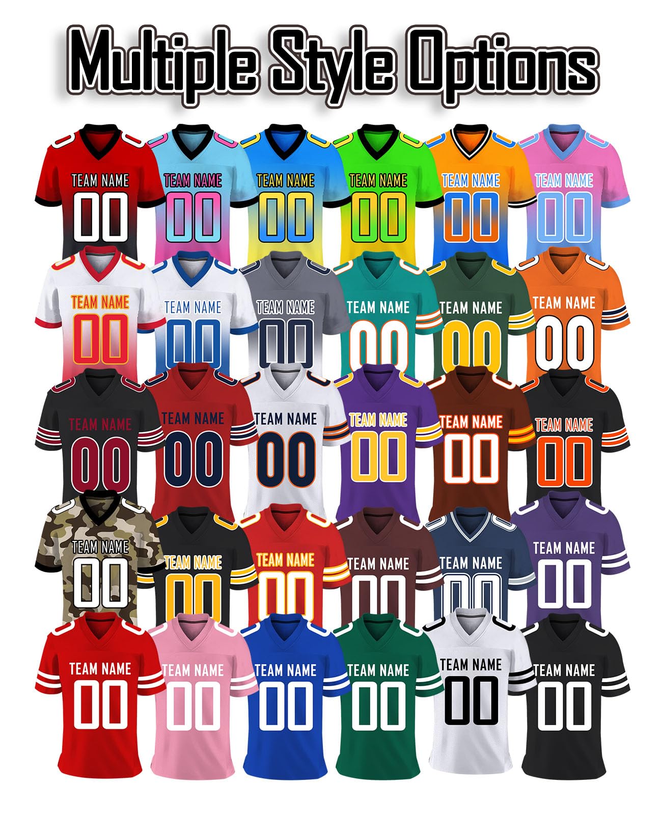 Custom Football Jersey Personalized for Men, Women, Youth & Kids - Custom Name & Team Number - Breathable Sports Uniform for Fans & Players - Perfect for Games, Training & Team Gifts
