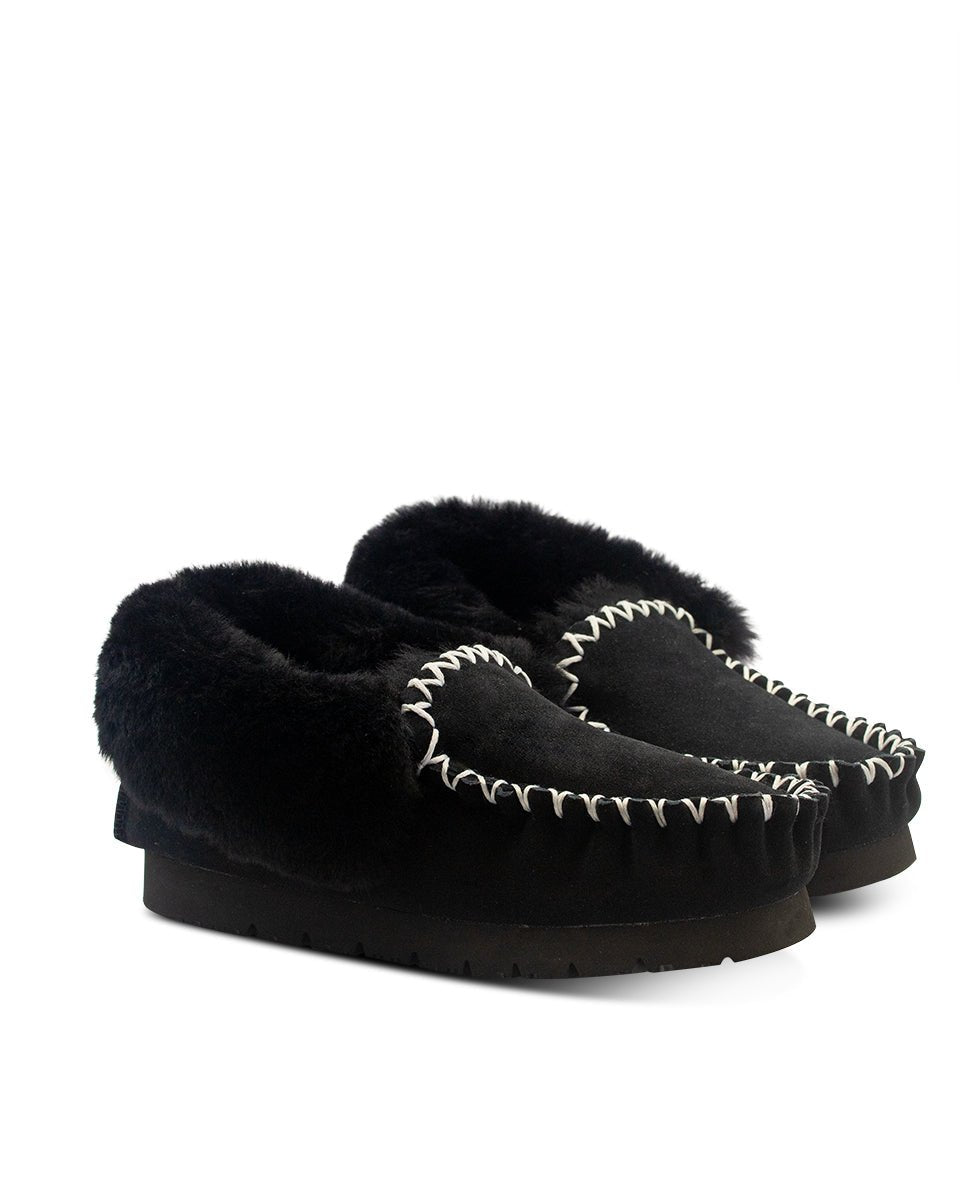 Women's UGG Colette Moccasin Slippers - Soft Shearling Lined Indoor/Outdoor House Shoes for Winter Comfort & Warmth - Perfect for Home, Travel & Casual Wear