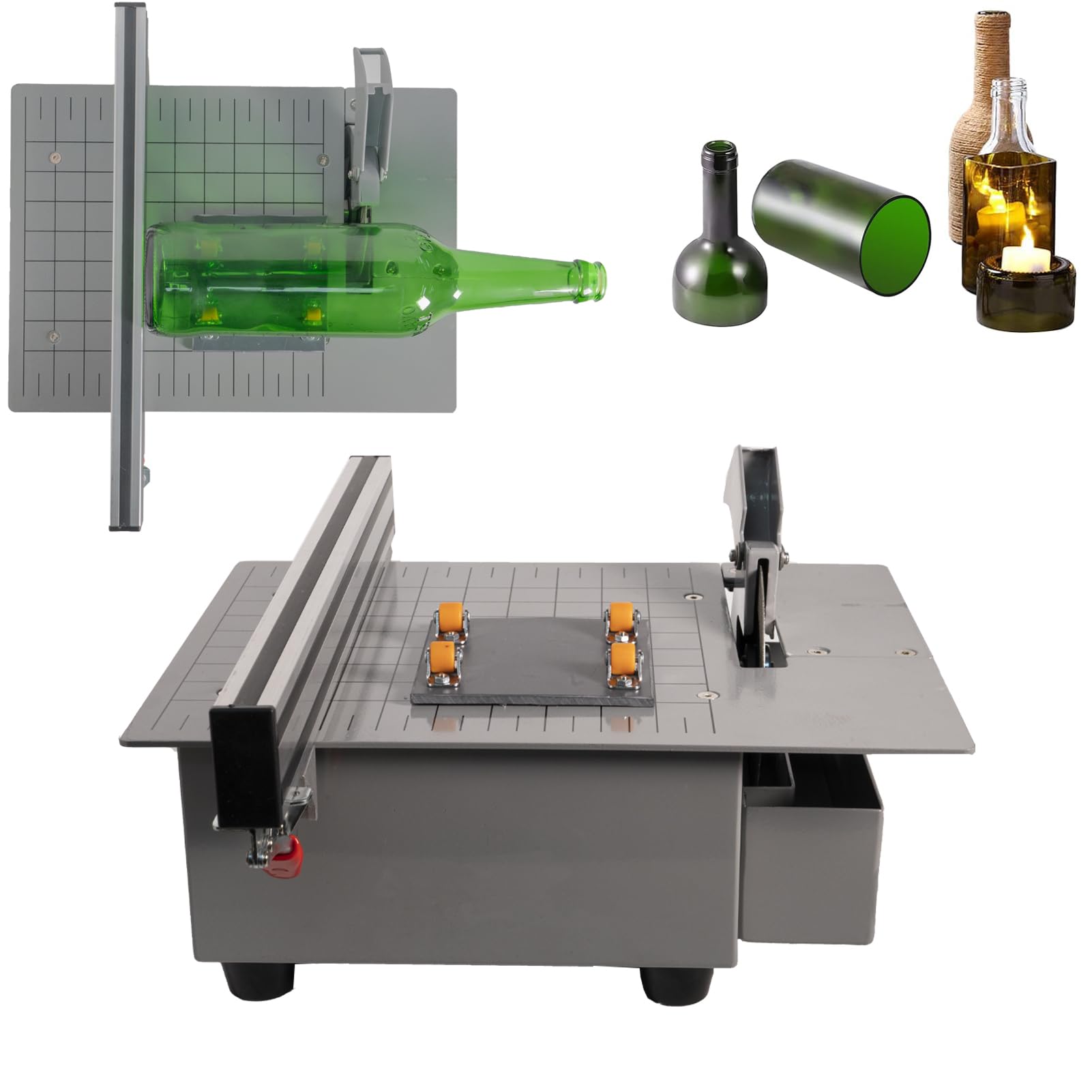 Deruilong Electric Bottle Cutter - Professional Glass & Stone Cutting Tool for DIY Crafts, Home Improvement, and Art Projects - Perfect for Cutting Bottles, Stained Glass, Rocks, and Brittle Materials