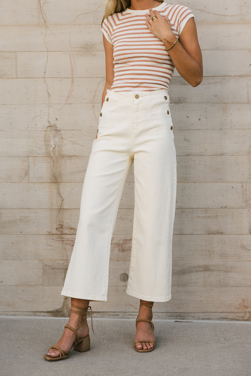 Amiri Wide Leg Jeans for Women - Cream High Waist Distressed Denim Pants | Casual Streetwear, Vintage Style, Comfortable Everyday Wear