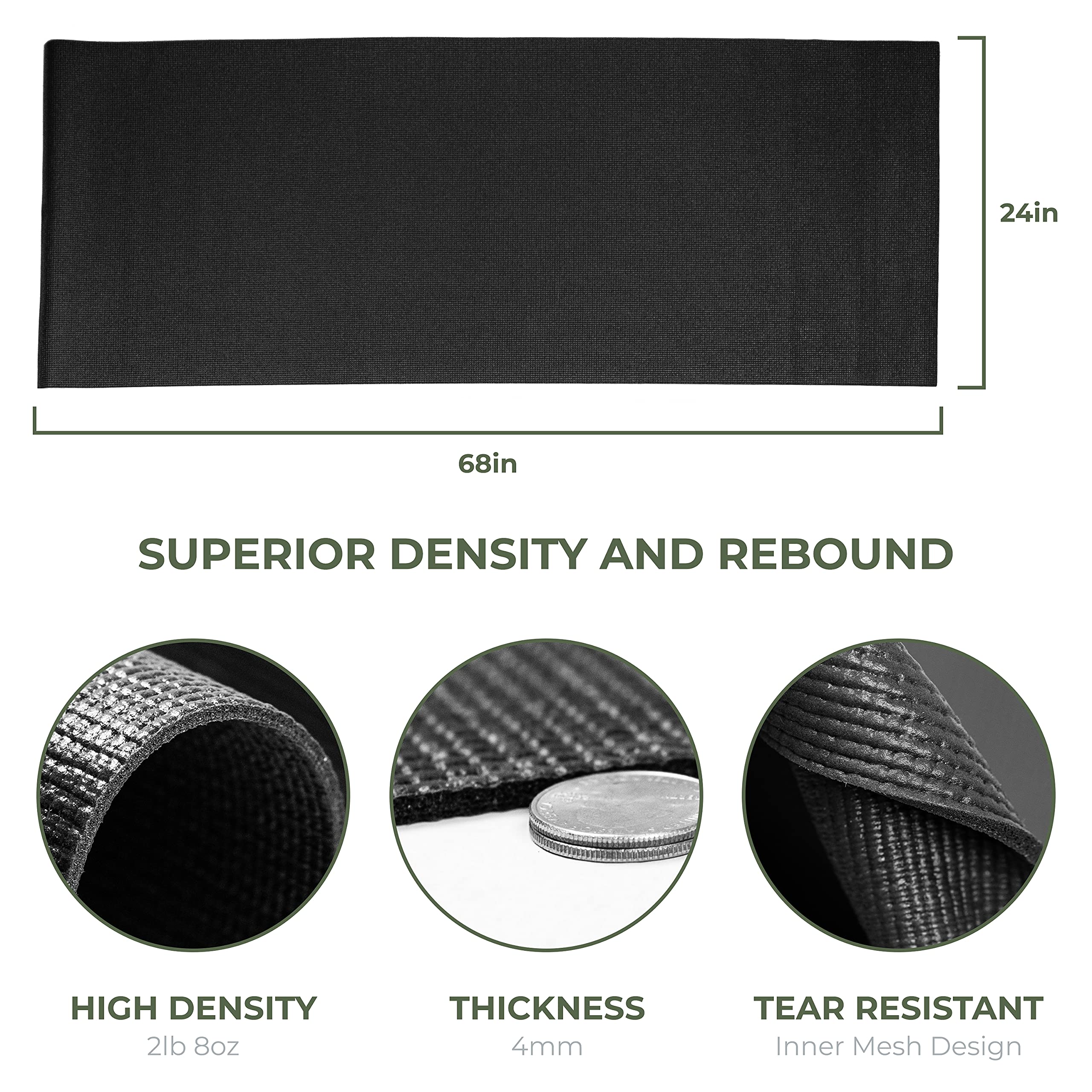 Sunshine Yoga 10-Pack Non-Slip Yoga Mats - 68