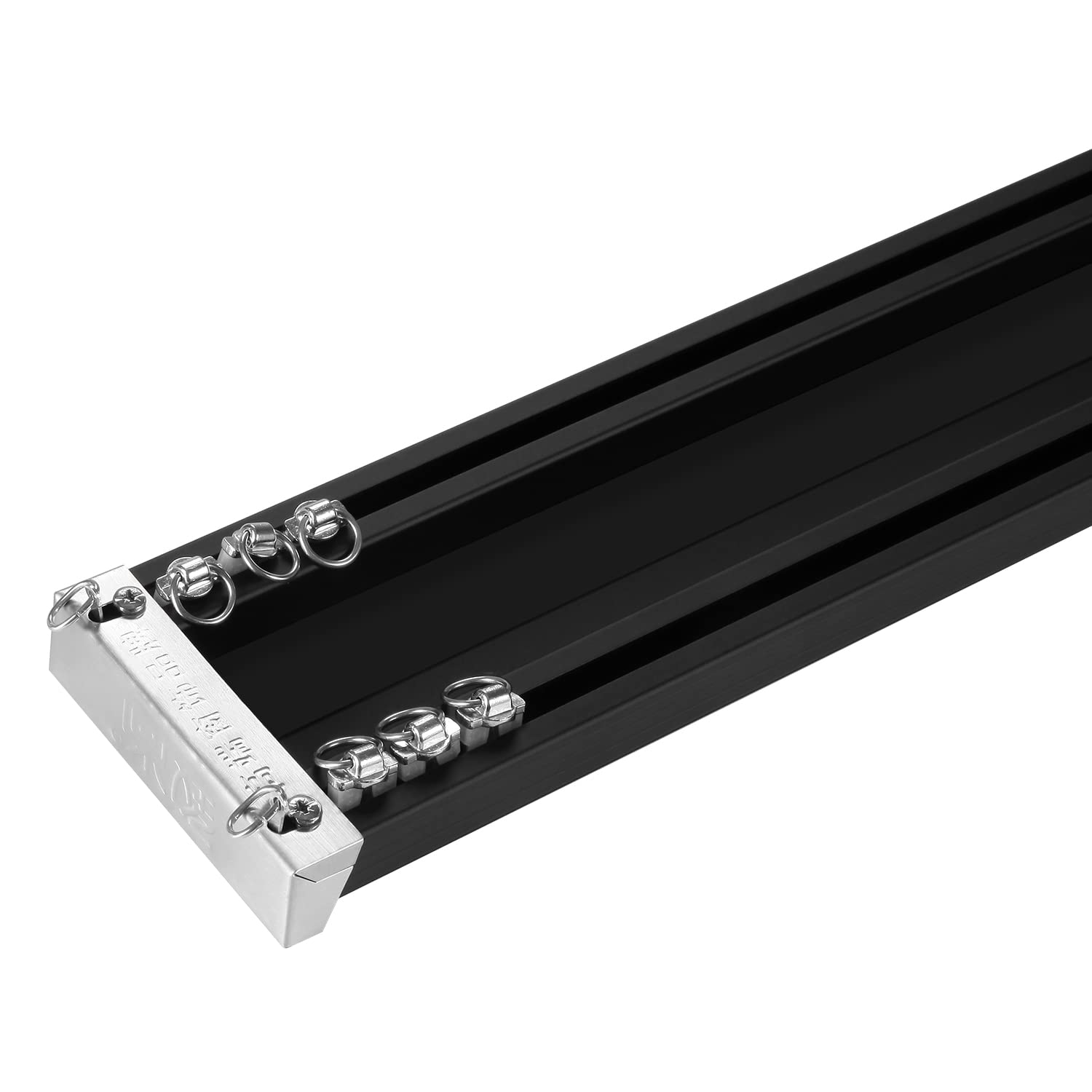 Heavy-Duty Double Curtain Track Rail Ceiling Mount - 13.1ft Black Metal Room Divider for Living Room, Bedroom, Office & Home Theater | Durable & Noise-Reducing for Better Sleep & Privacy