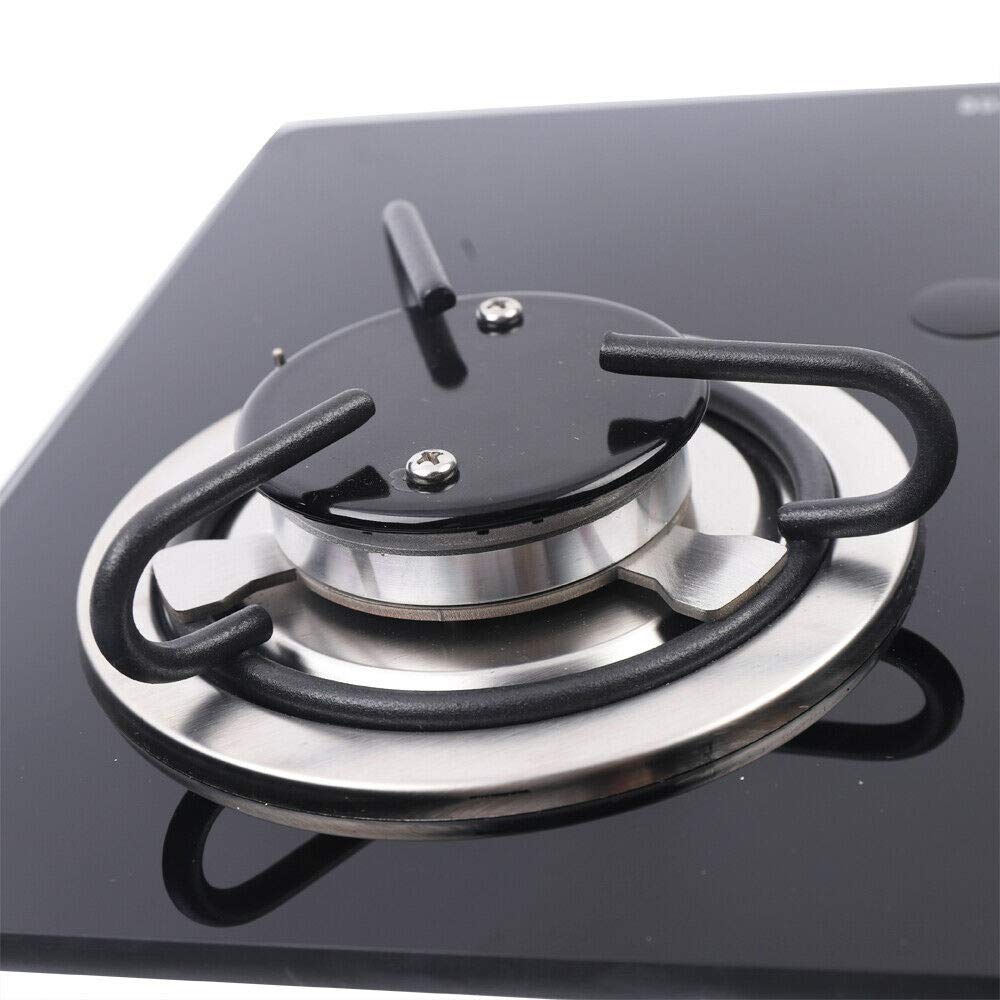 Portable 2-Burner RV Gas Stove with Tempered Glass Cooktop - LPG Camping Stove for RV, Boat & Caravan - 3D Air Intake System (Black) - Perfect for Outdoor Cooking, Road Trips & Camping Adventures